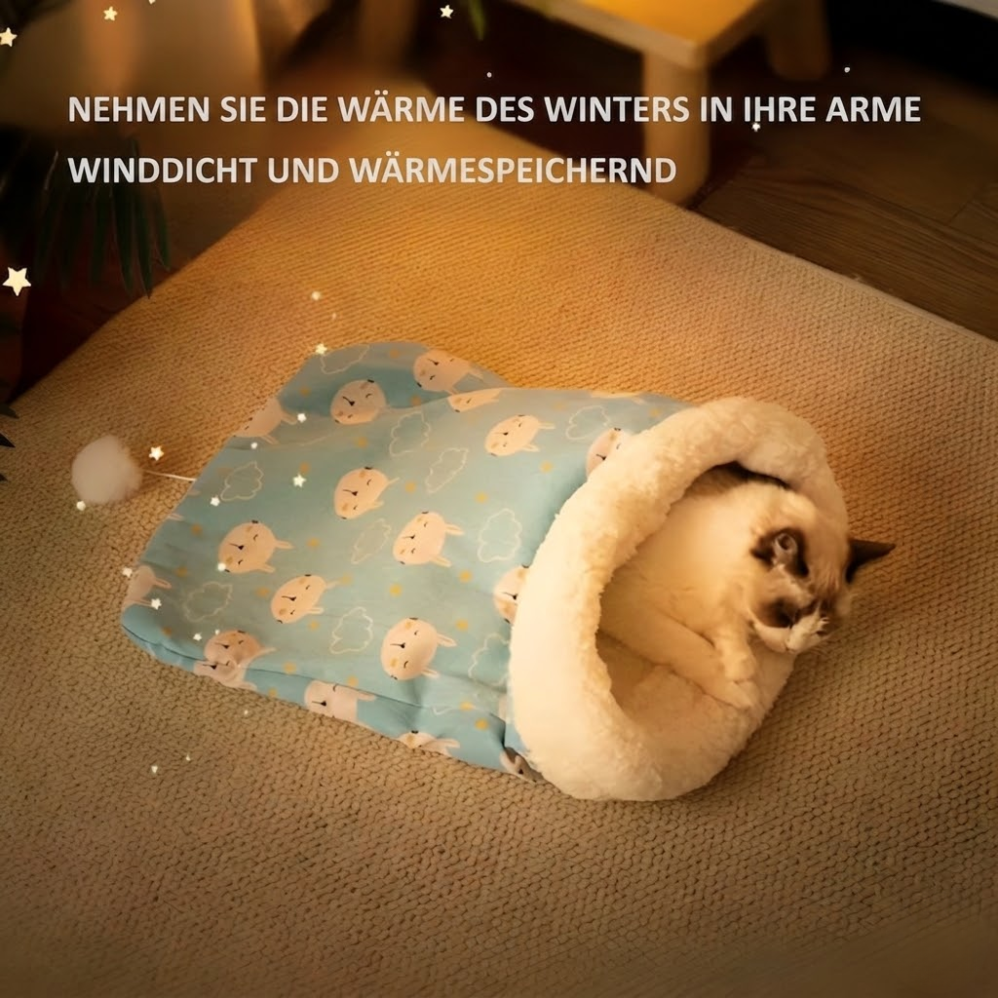 KuschelNest – Katzenschlafsack | Warm, Weich & Geborgen