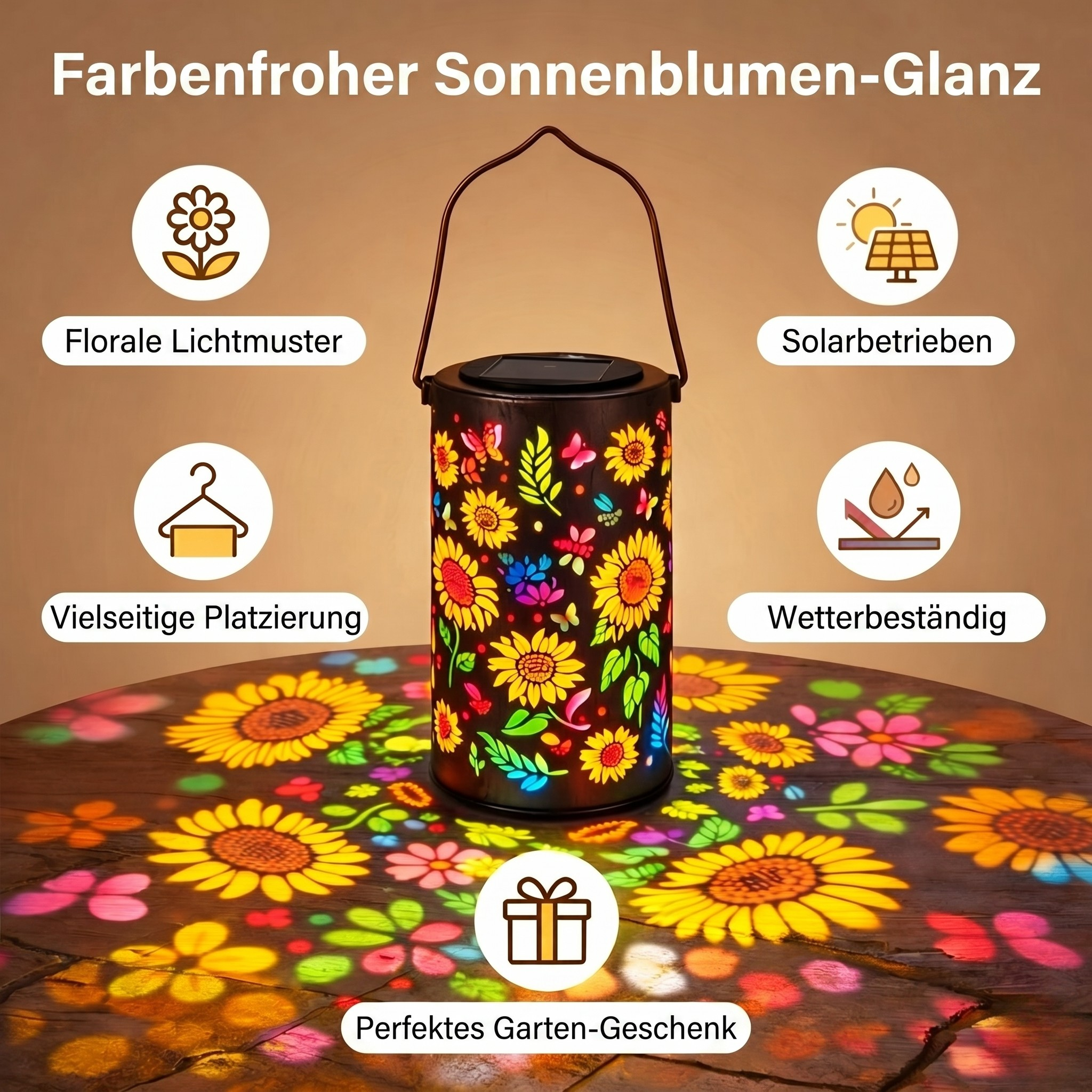 Lichtara / Solar Gartenlaterne für stimmungsvolle Außenbereiche [60% RABATT]