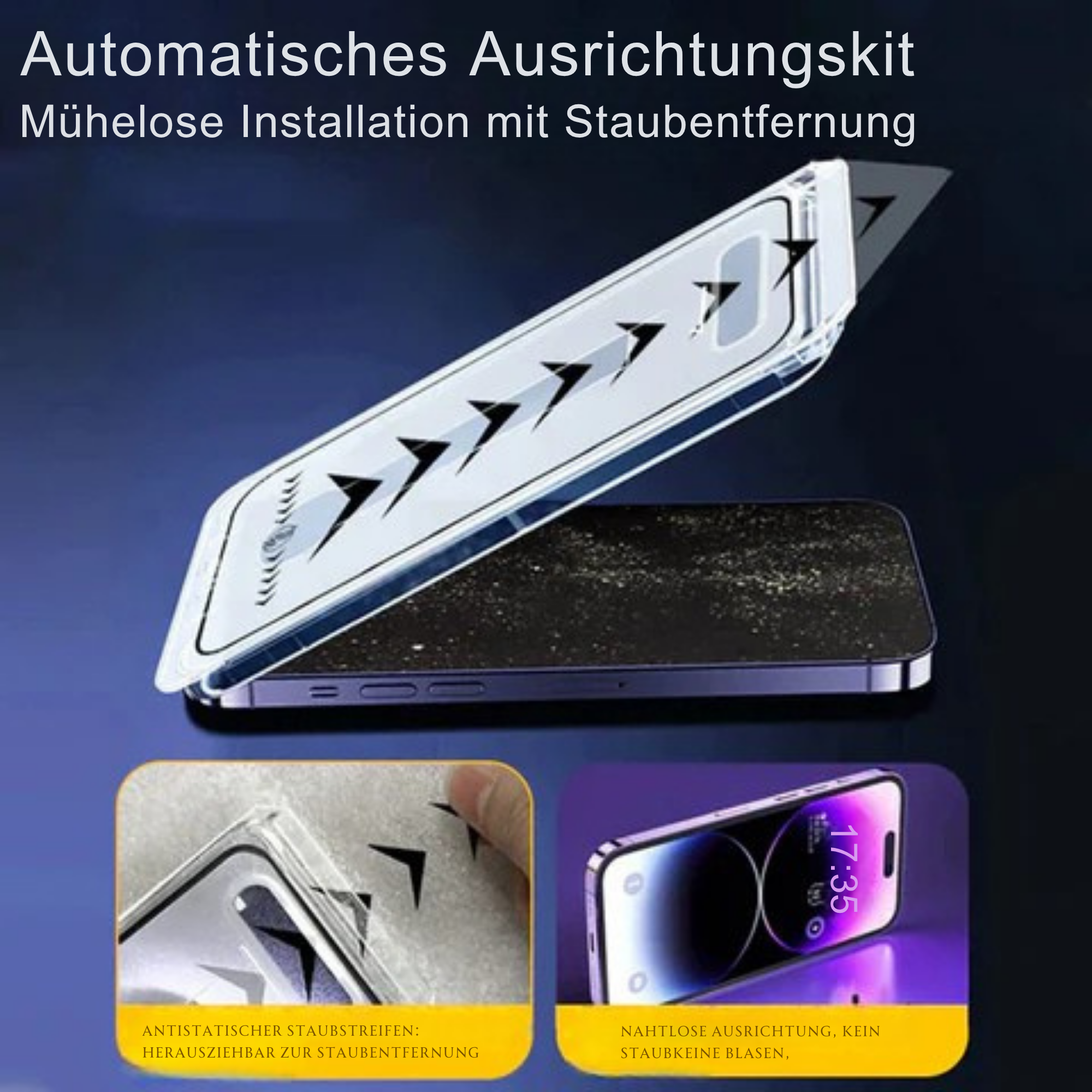 KlarEdge™ / Hochwertige staubfreie Displayschutzfolie