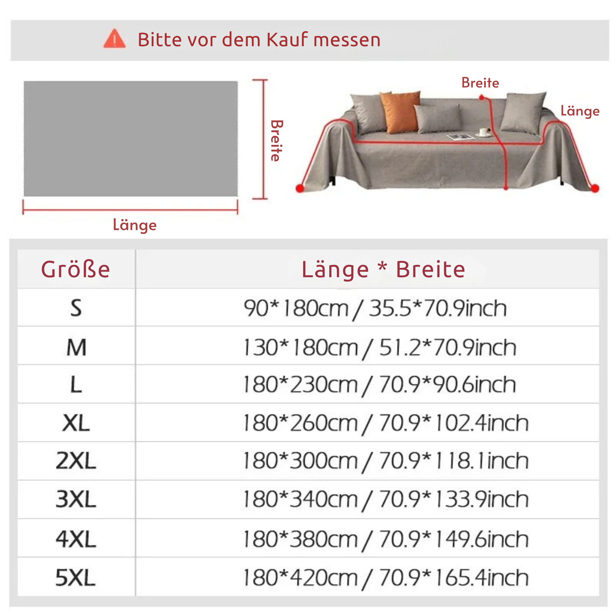 Sofa-Decke | Wasserdicht & Kratzfest | Staubschutz & Allround-Überwurf | Für Sofa, Bett & Wohnraum – AuraLiving