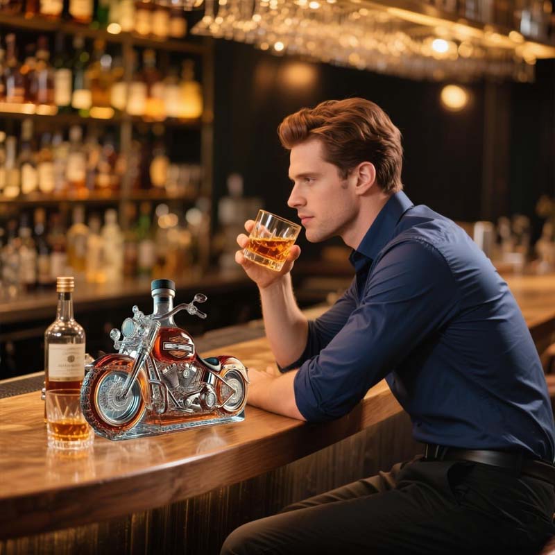 BikeBottle™ / Kreative Motorrad-Weinflasche Aus Glas