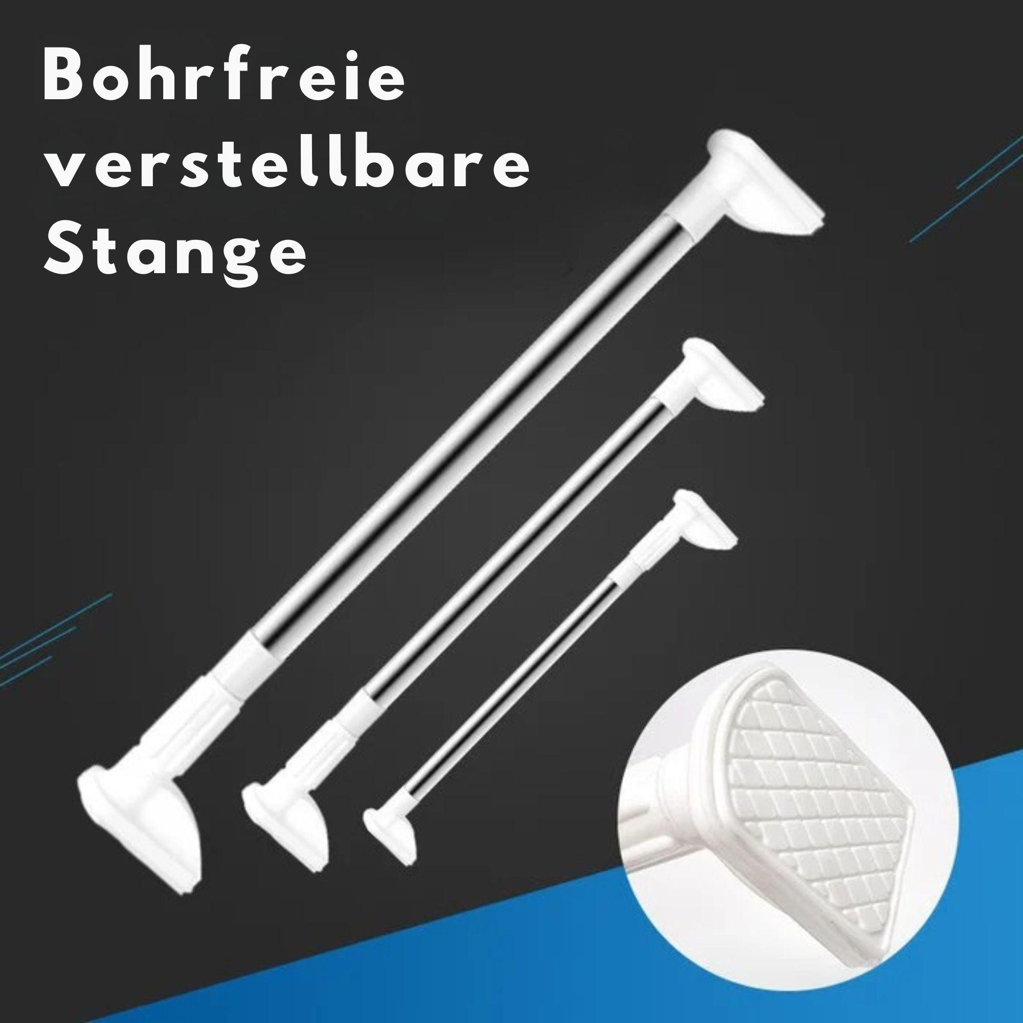 SchnellMontage™ Einstellbare Stange ohne Bohrer