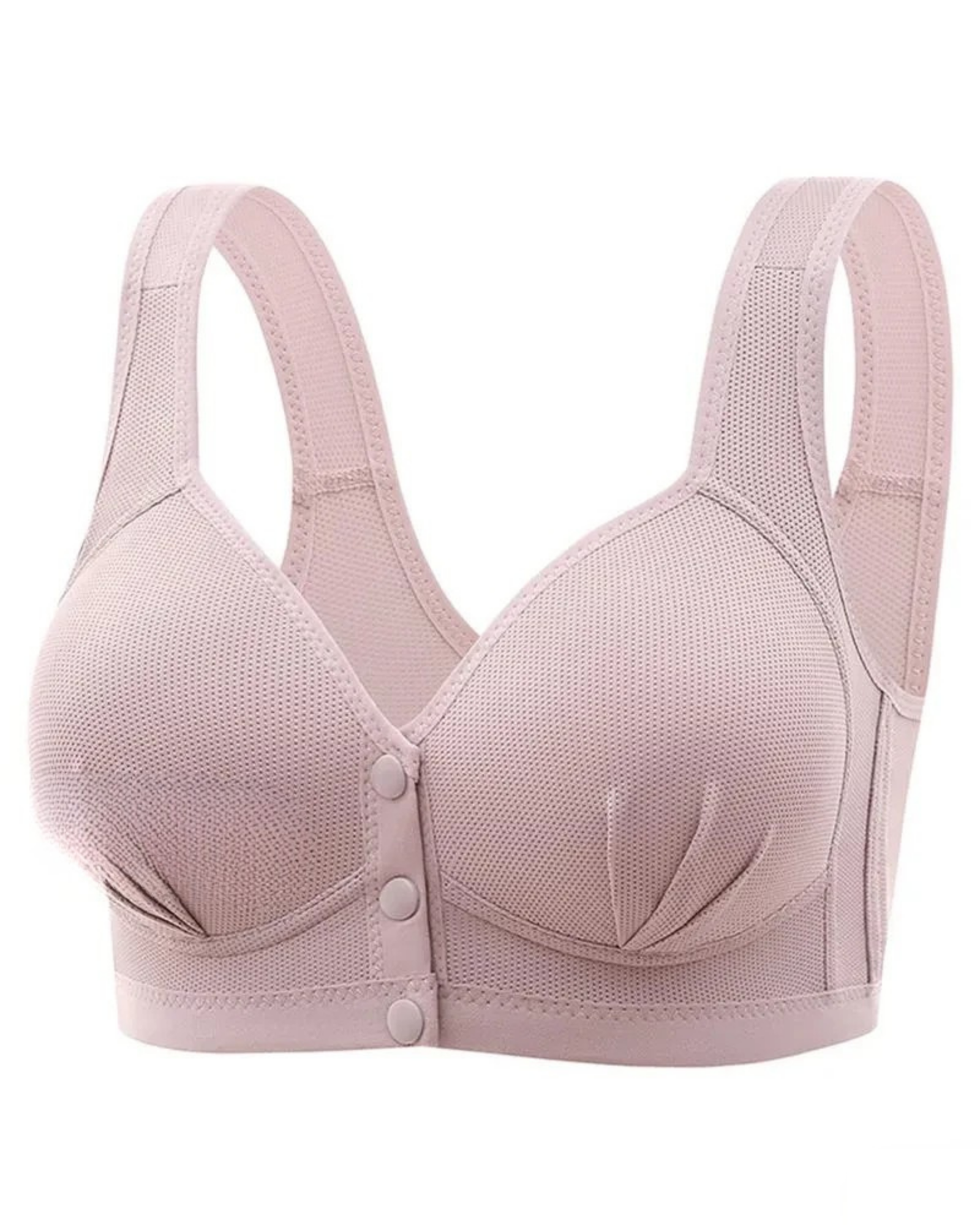 Majxx - Wireless Lifting Bra with Button Front and Ruched Push Up Design