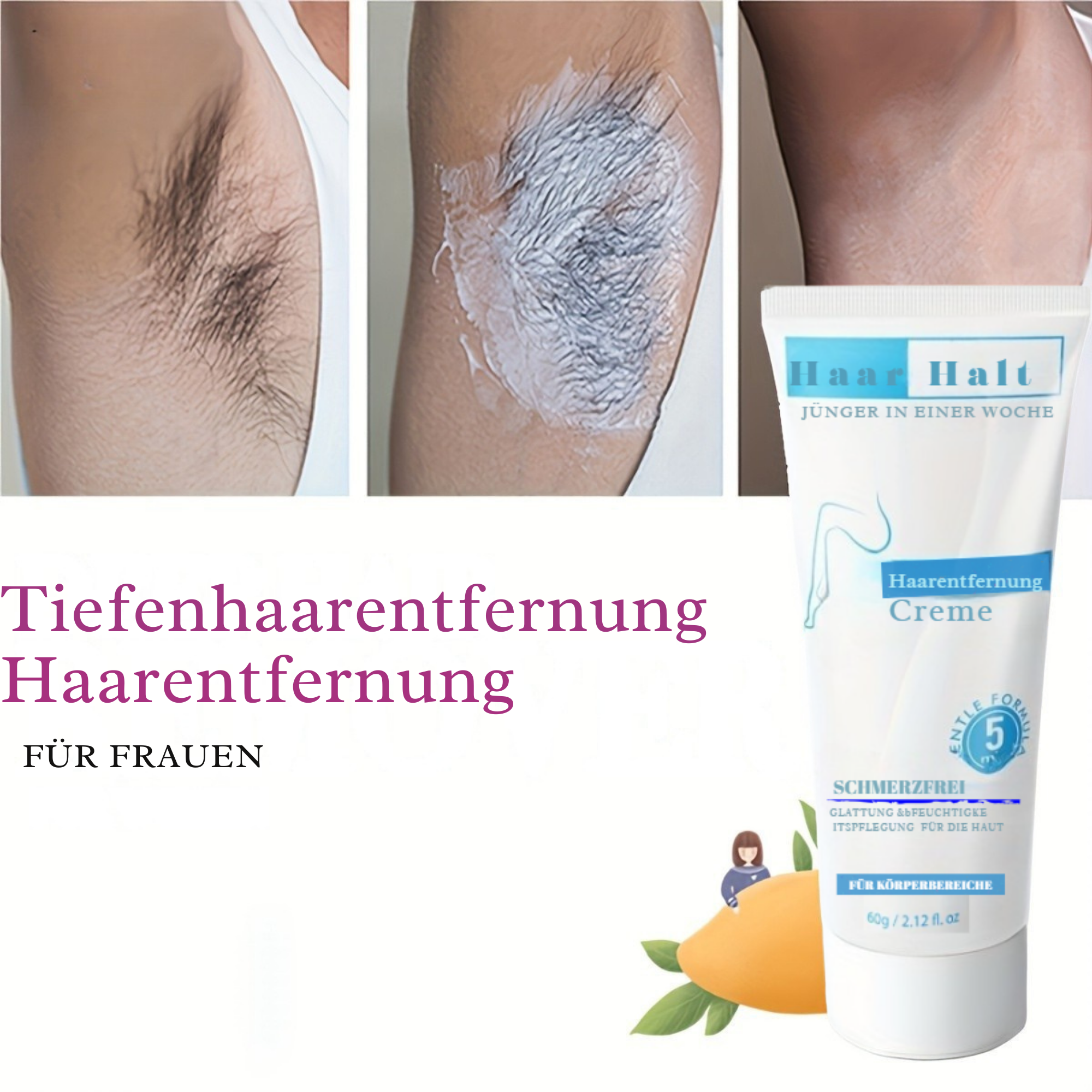 HaarHalt™ / Creme Für Schnelle Haarentfernung