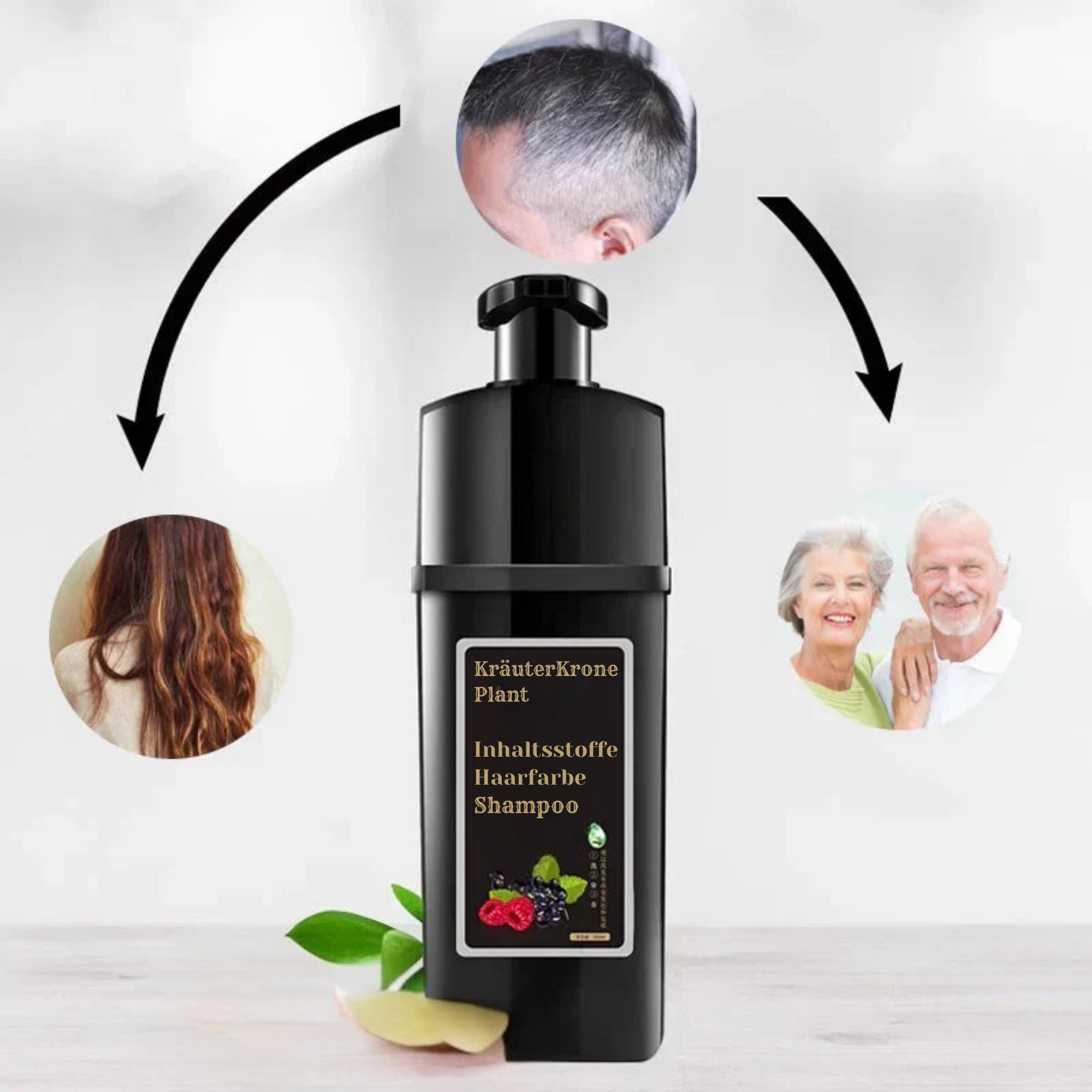 KräuterKrone™ / Chemiefreie Haarfarbe (1+1 GRATIS)