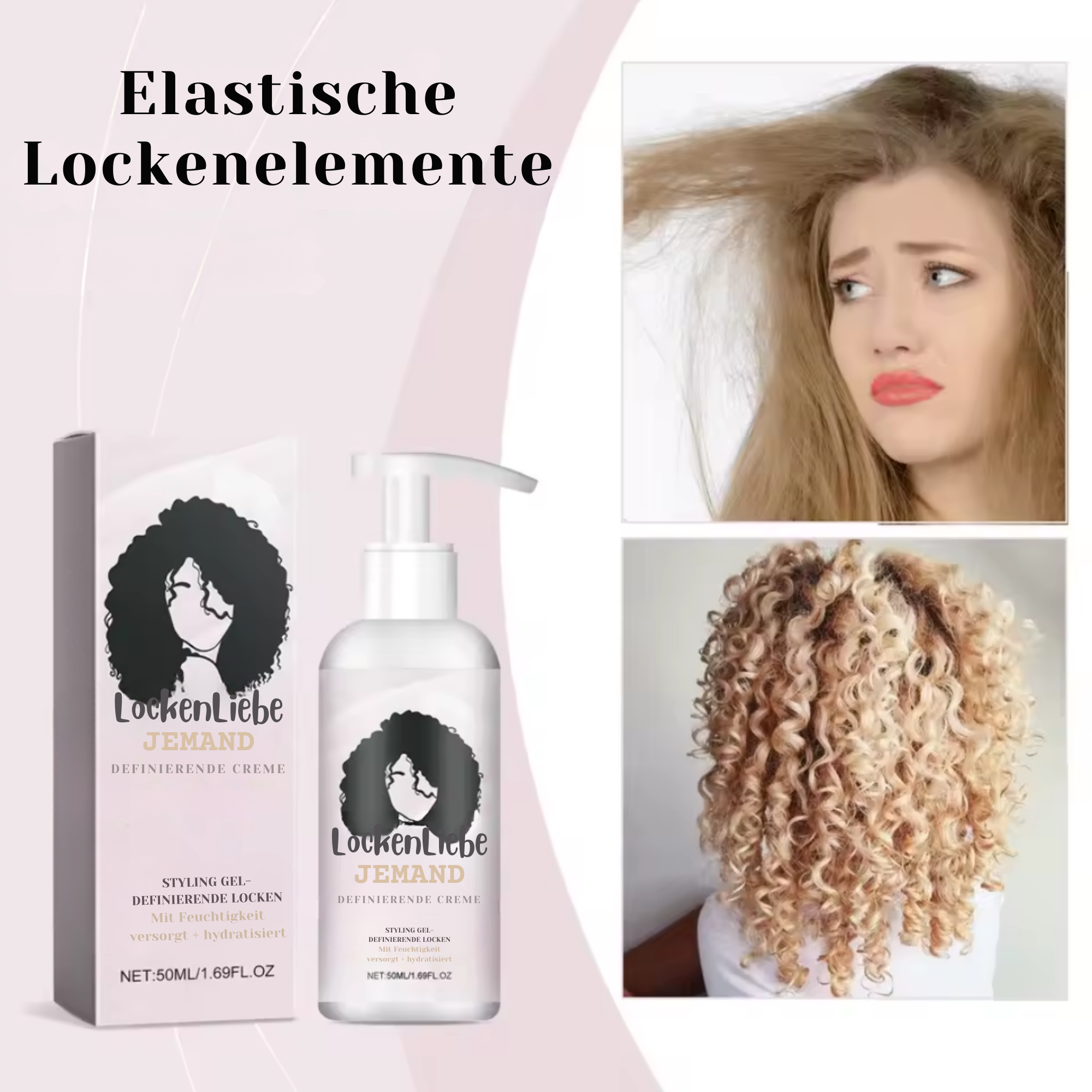 LockenLiebe™ / Lockendefinierende Stylingcreme Für Perfekte Sprungkraft (1+1 GRATIS)