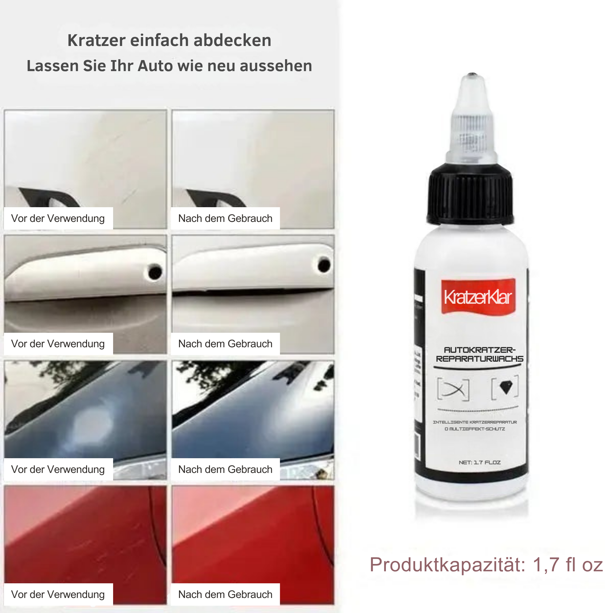 KratzerKlar™ / Kratzer Entfernen in Sekunden Ohne te Polieren! (1+1 GRATIS)