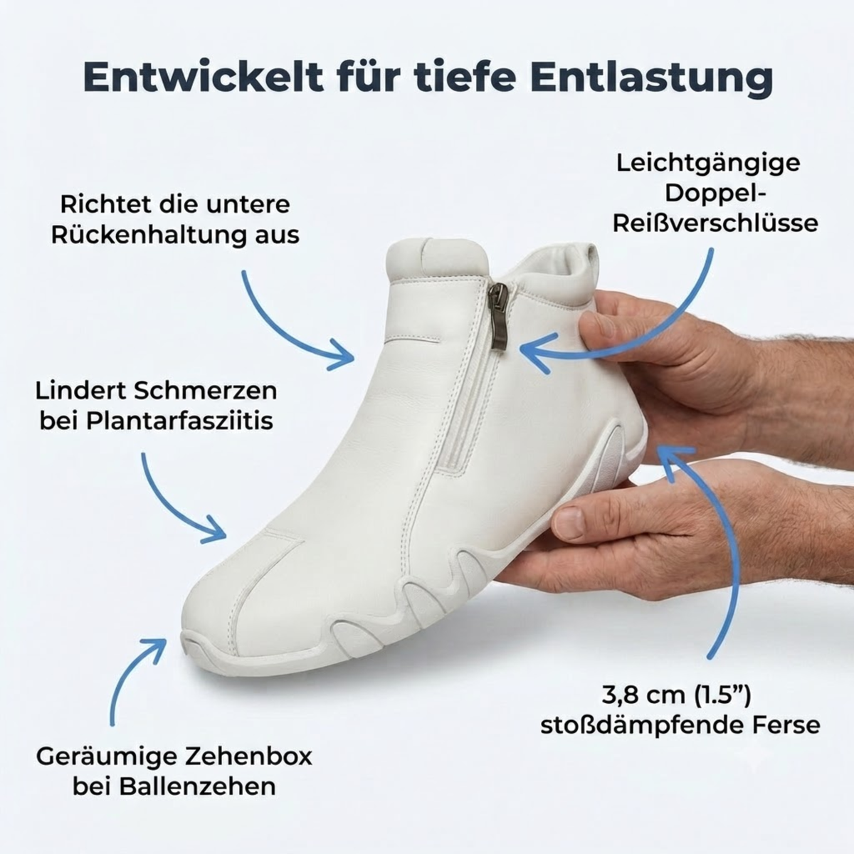 WohlWalker / Atmungsaktive orthopädische Sneaker – Ultimativer Komfort bei jedem Schritt
