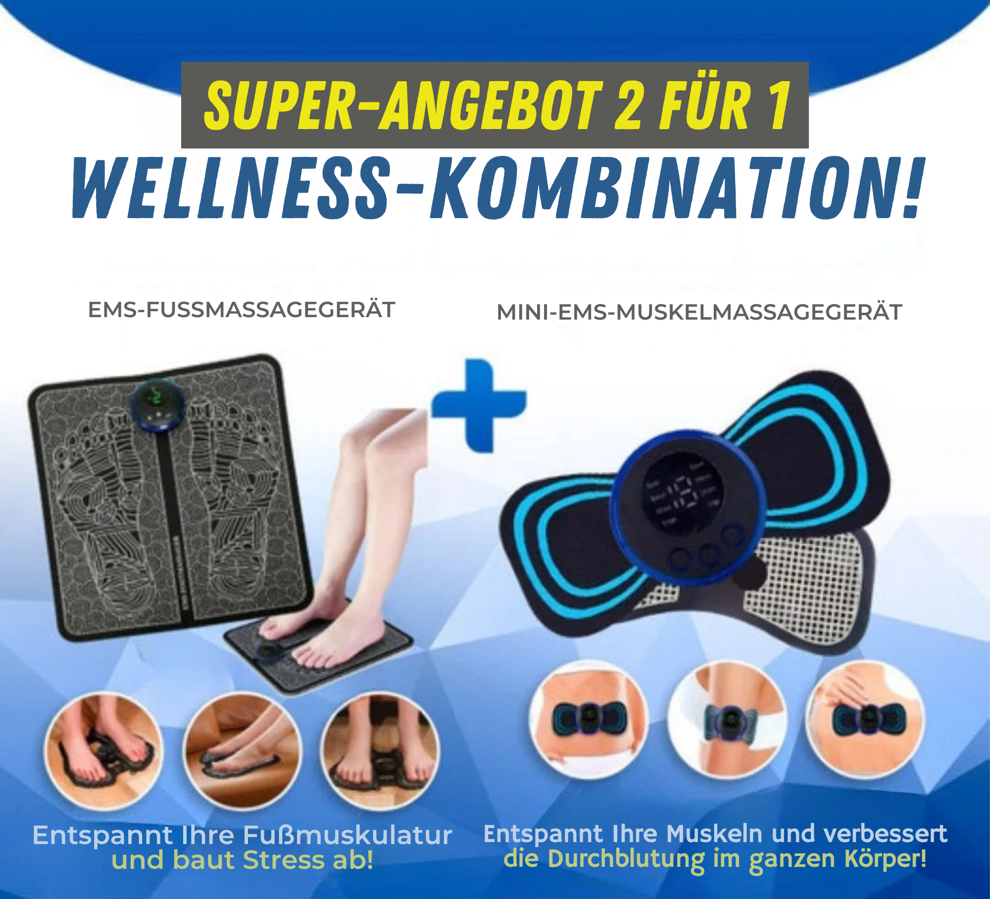 RelaxRund™ / Fußmassage + Mini Muskelmassagegerät