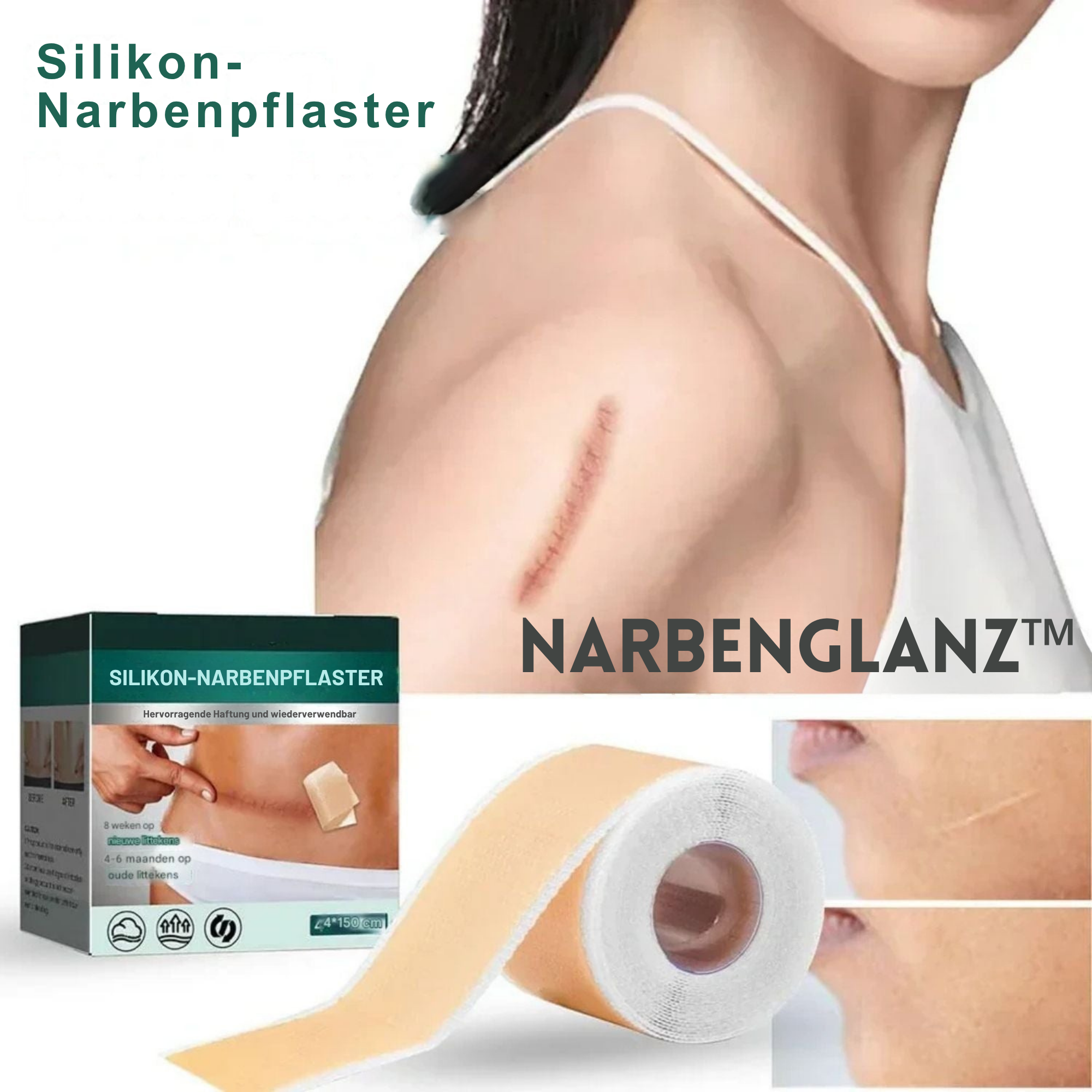 1+1 GRATIS | Narbenglanz™ – Entfernt hartnäckige Narben und mindert Falten