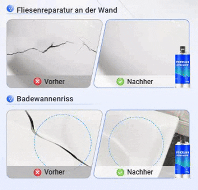 Crackon - Reparaturpasten-Set für Risse in Keramikfliesen