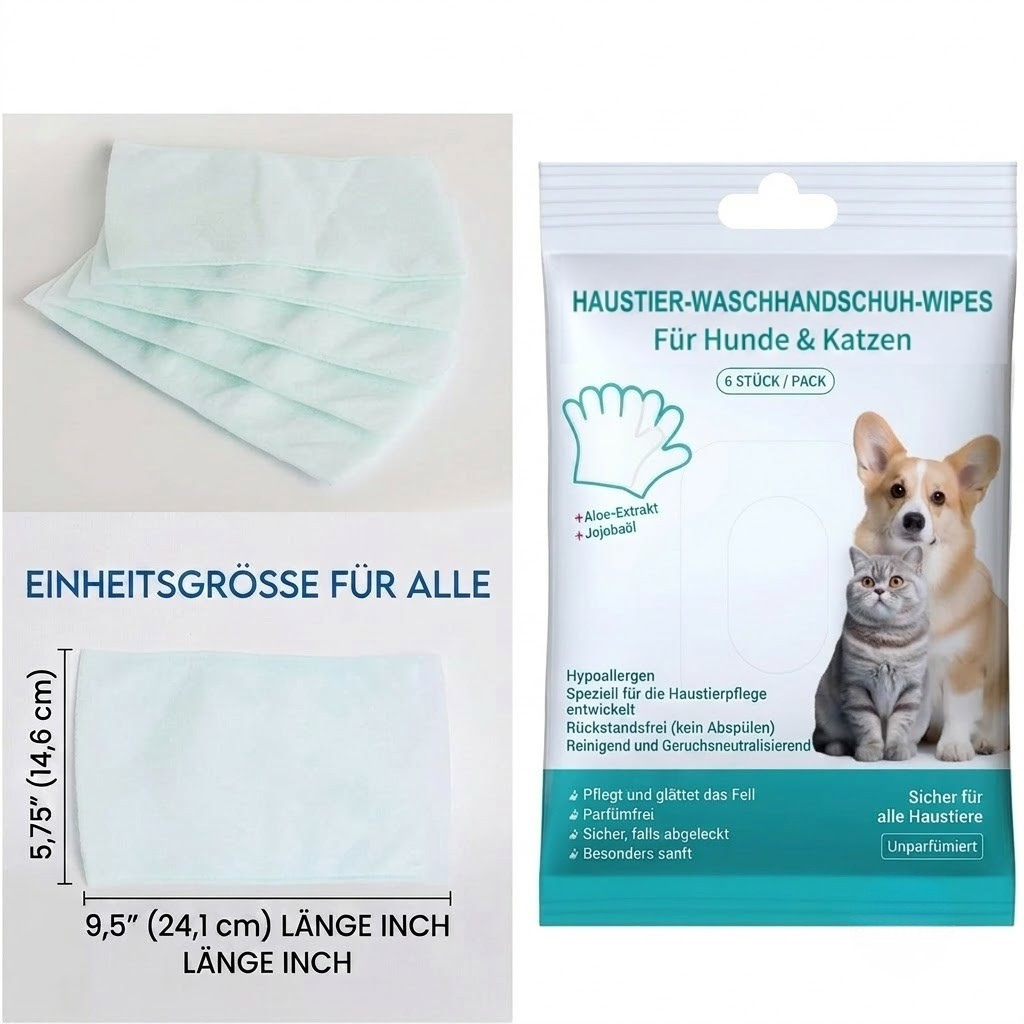 PfotenFrisch – Hundebadehandschuhe ohne Ausspülen