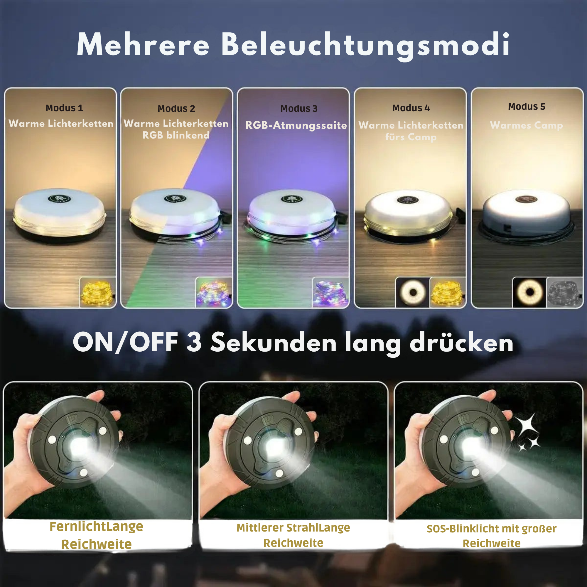 LichtLager™ / Lichterkette, Laterne & Powerbank