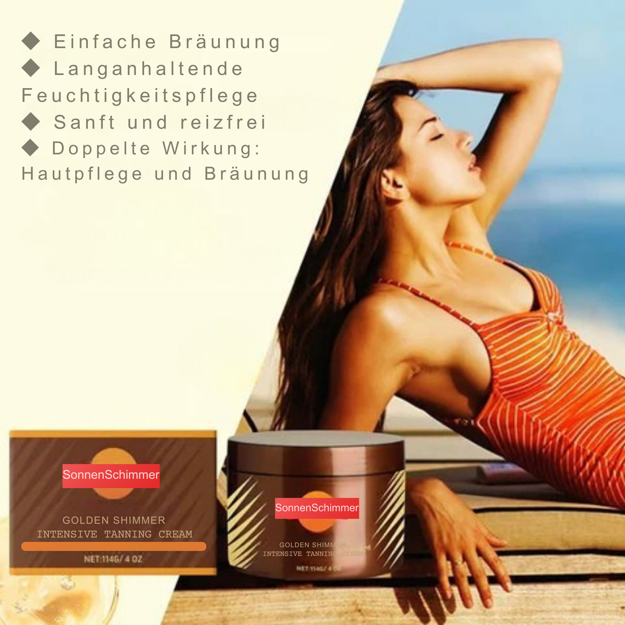 SonnenSchimmer™ / Gold Shimmer Selbstbräunungsbeschleuniger-Gel