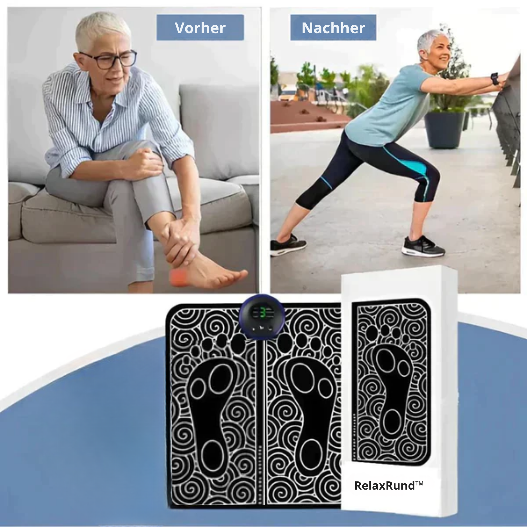 RelaxRund™ / Fußmassage + Mini Muskelmassagegerät