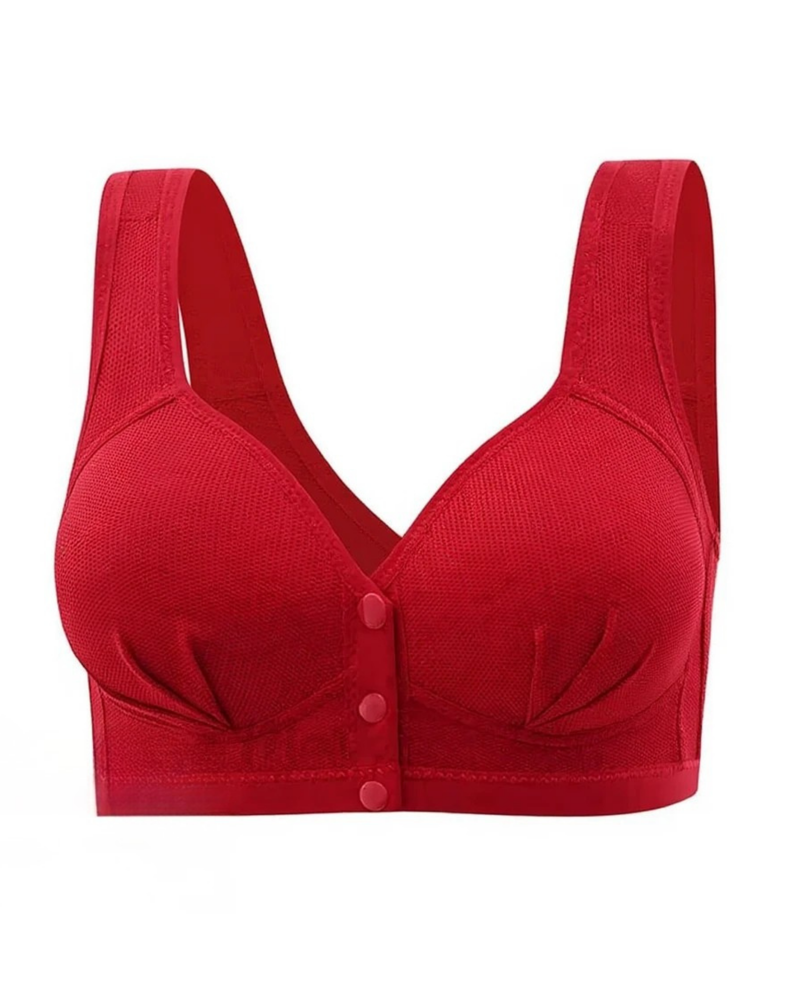 Majxx - Wireless Lifting Bra with Button Front and Ruched Push Up Design