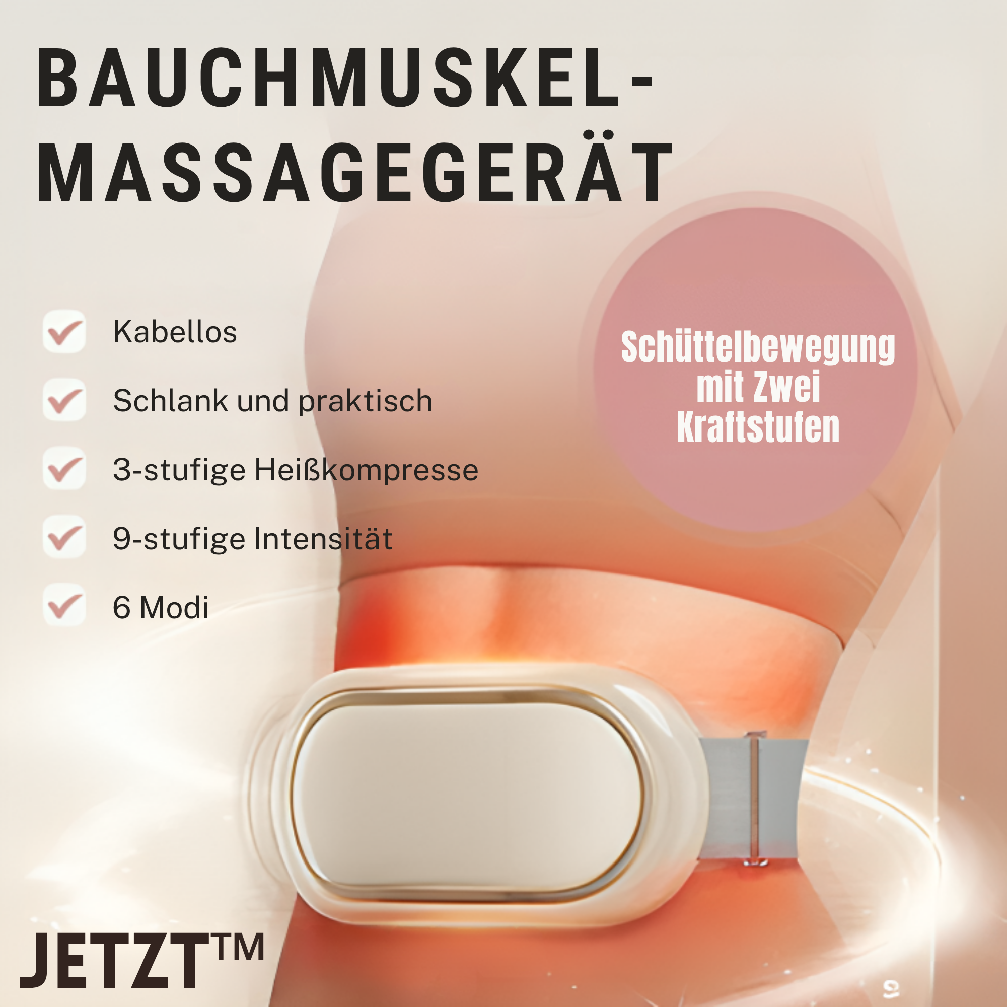 Jetzt 50% Rabatt | Waltraud Bauchtrainer – Straffer Bauch durch Wärme & EMS ohne Fitnessstudio