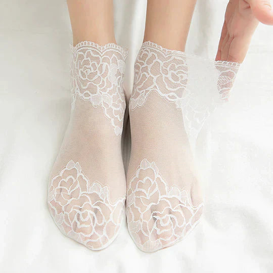 SpitzenSchritt™ / Unsichtbare Spitze Socken (Satz Von 4 Farben)