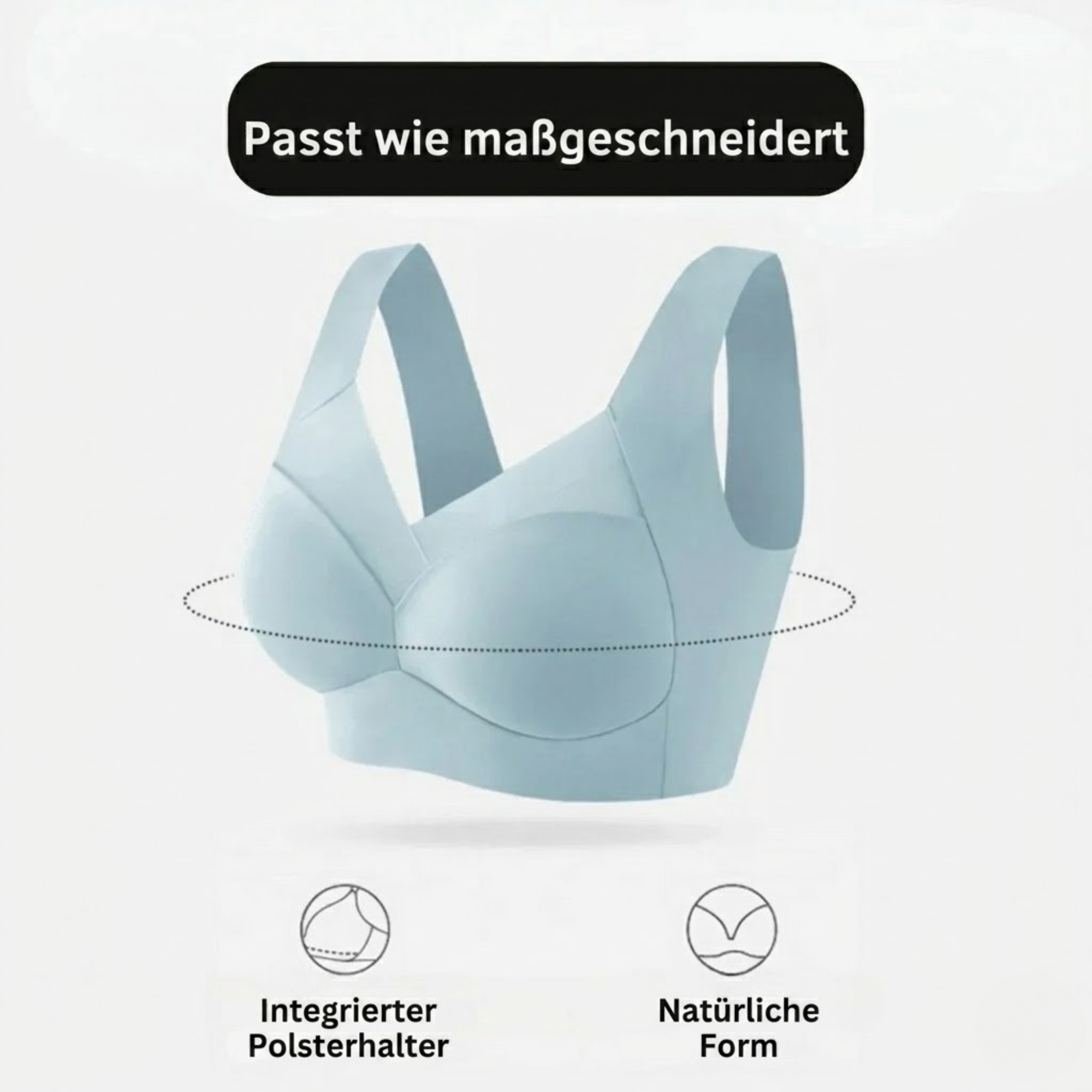KomfiBH – BH ohne Bügel | Nahtloser Komfort | Sanfter Push-Up-Halt