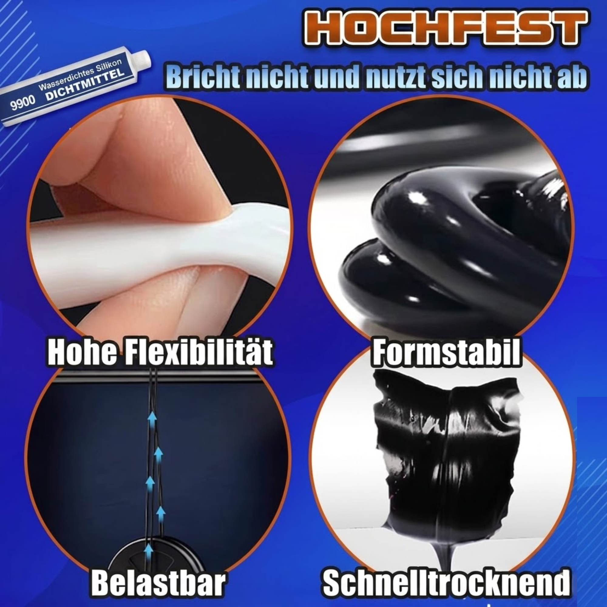 Dichtstoff | Wasserdichtes Silikon-Dichtmittel | Witterungsbeständig | SealGuard