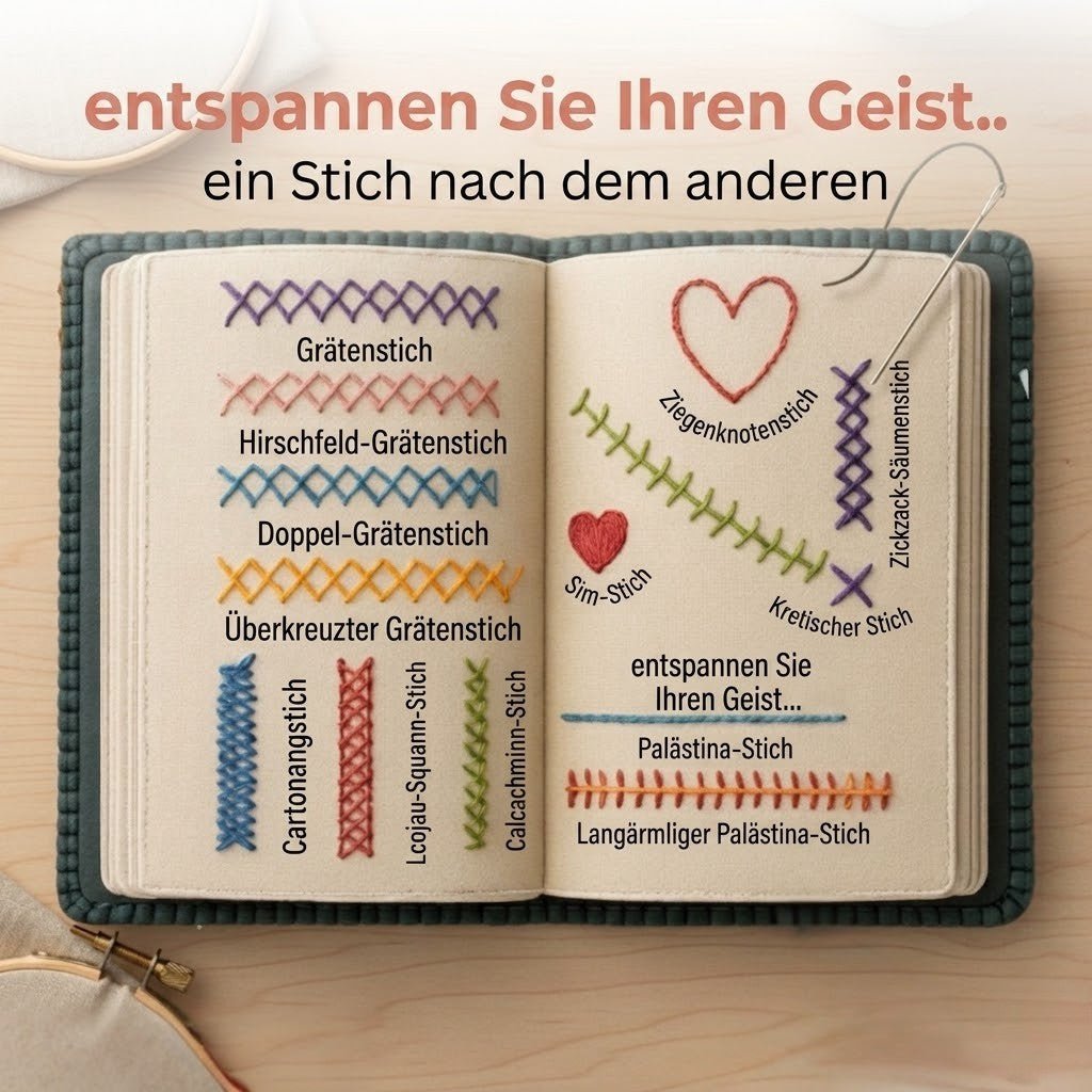 50% OFF TEMPORÄR | StichTagebuch / Stickbuch für kreative Erinnerungen - Sopheria