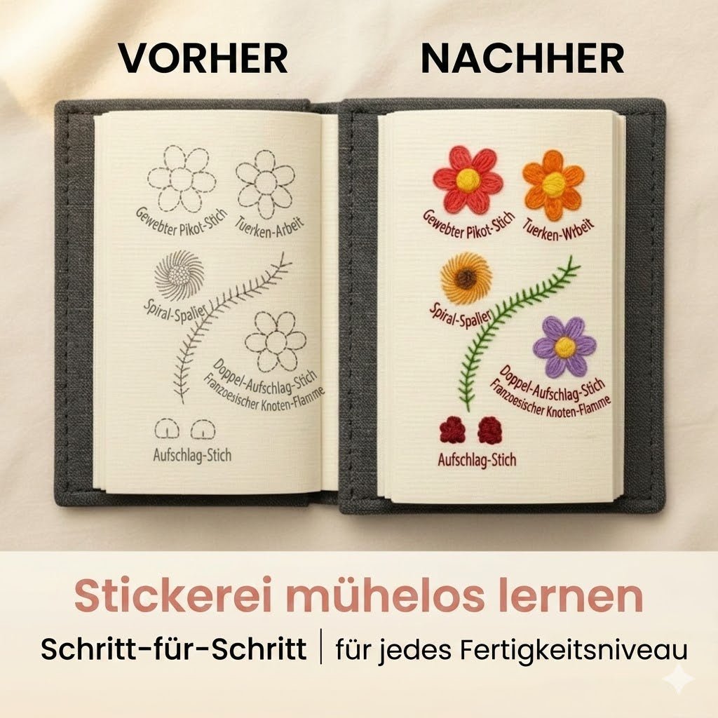 50% OFF TEMPORÄR | StichTagebuch / Stickbuch für kreative Erinnerungen - Sopheria