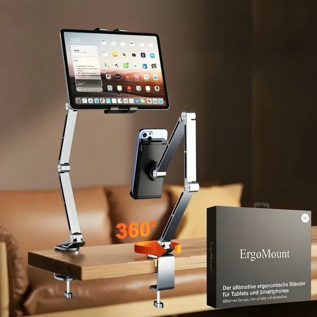 50% RABATT | ErgoMount / Stabiler Aluminium-Tablet- und Handy-Halter für ergonomisches50% RABATT | ErgoMount / Stabiler Aluminium-Tablet- und Handy-Halter für ergonomisches - Sopheria
