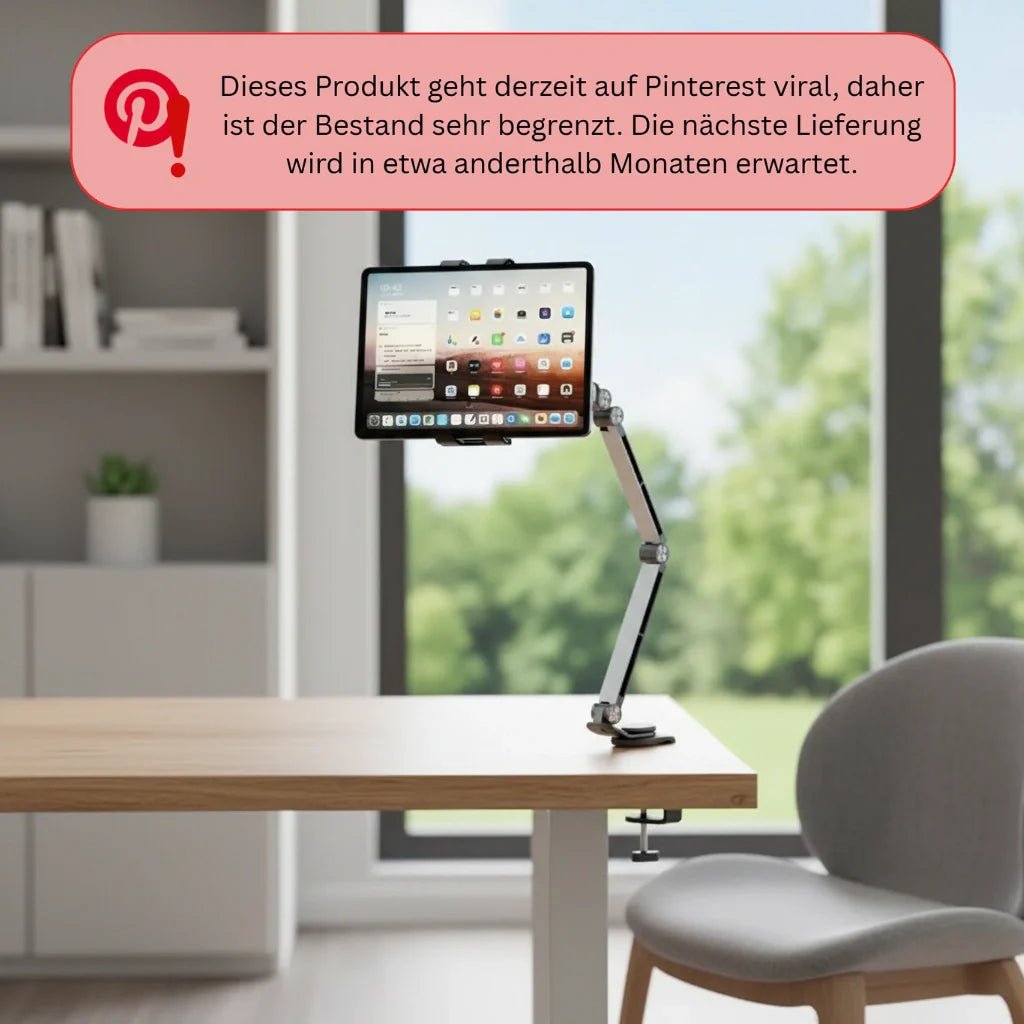 50% RABATT | ErgoMount / Stabiler Aluminium-Tablet- und Handy-Halter für ergonomisches50% RABATT | ErgoMount / Stabiler Aluminium-Tablet- und Handy-Halter für ergonomisches - Sopheria