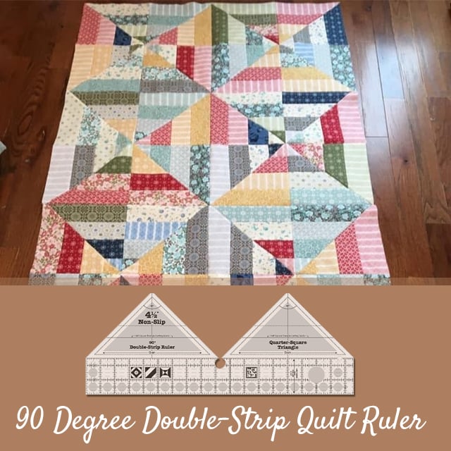 Henrike 90° Doppelstreifen-Lineal für Patchwork und Quilten