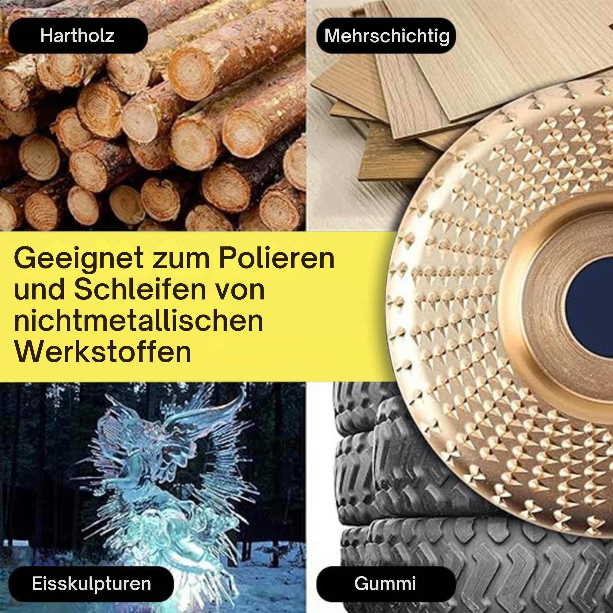 SchleifStar™ / 3-in-1 Schleifscheiben-Set für Holzarbeiten