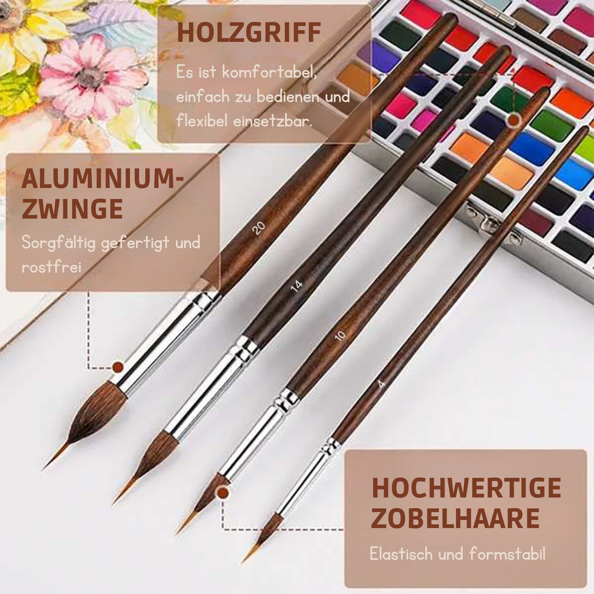 MalerMagie™ / Premium Künstlerpinsel