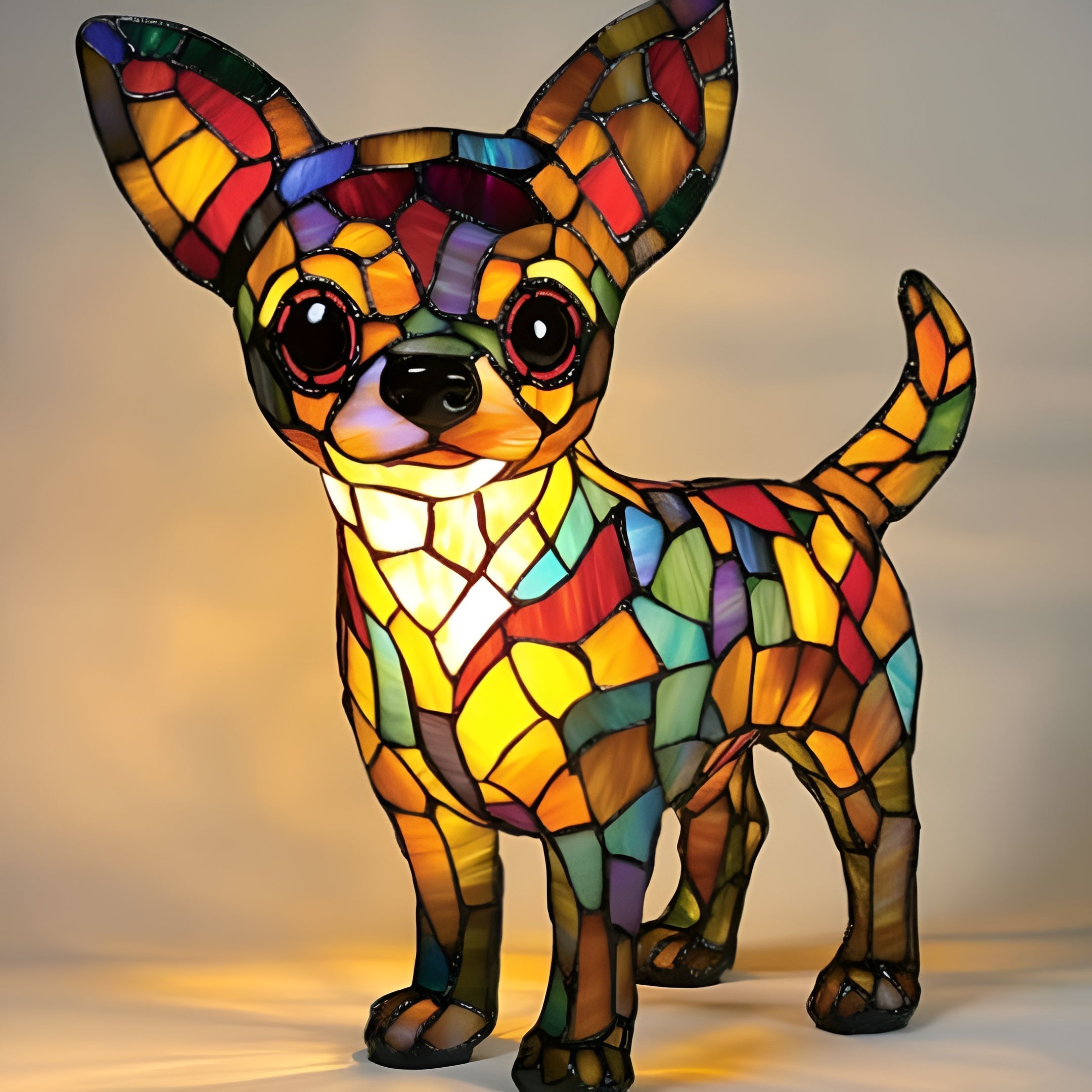 Choupette | Magisk Buntglas-Hundelampe