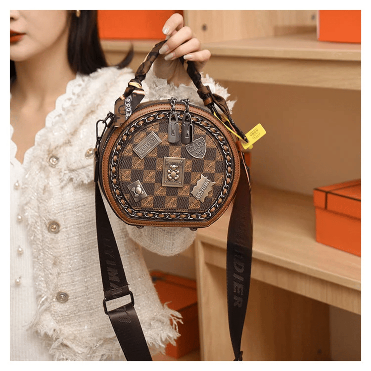 BärLuxe – Leder Umhängetasche mit Vintage Stil
