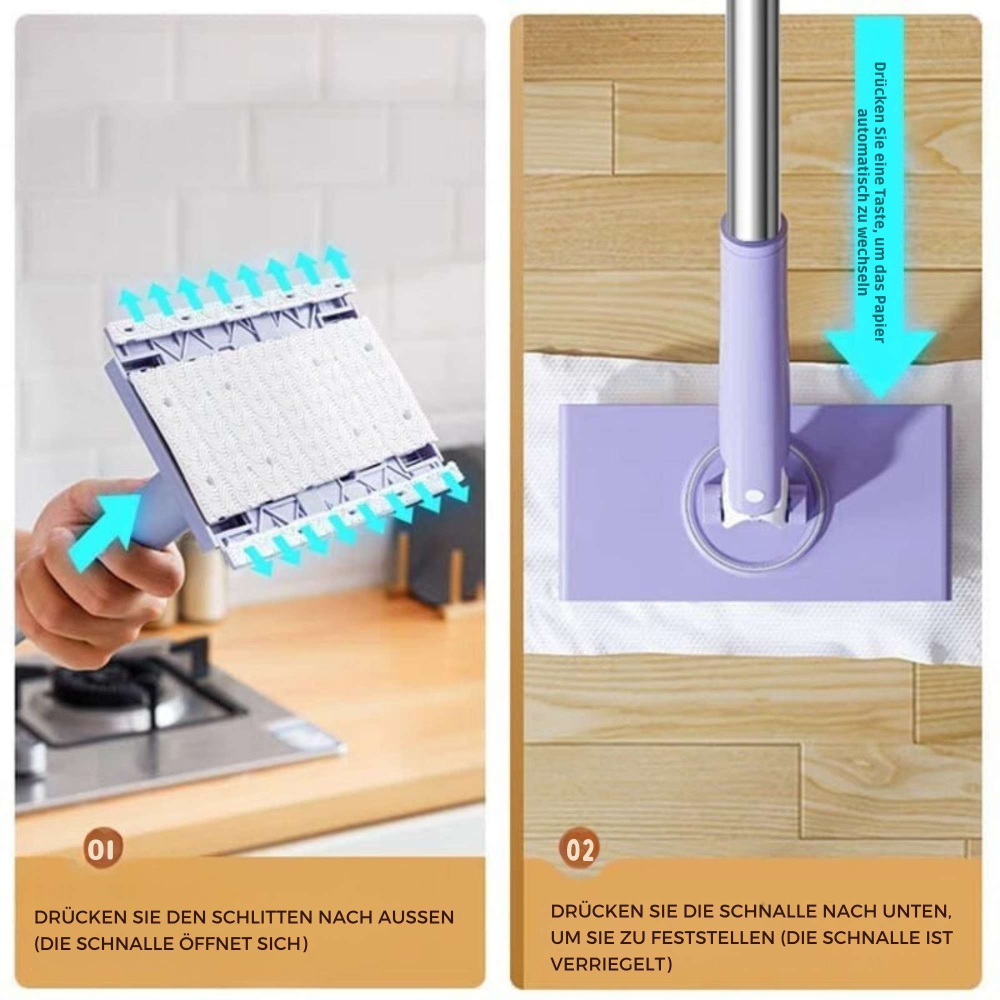 WischFix™ / Automatischer Tuchwechsel-Mopp