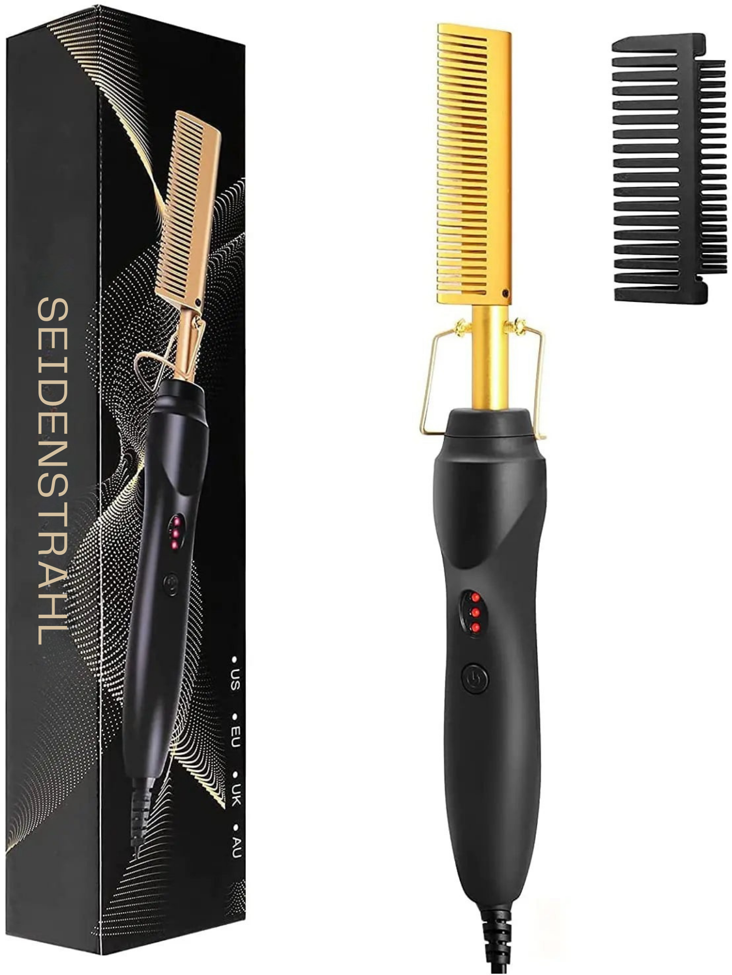 SeidenStrahl™ / Elektrischer Titan Haarglätter Kamm