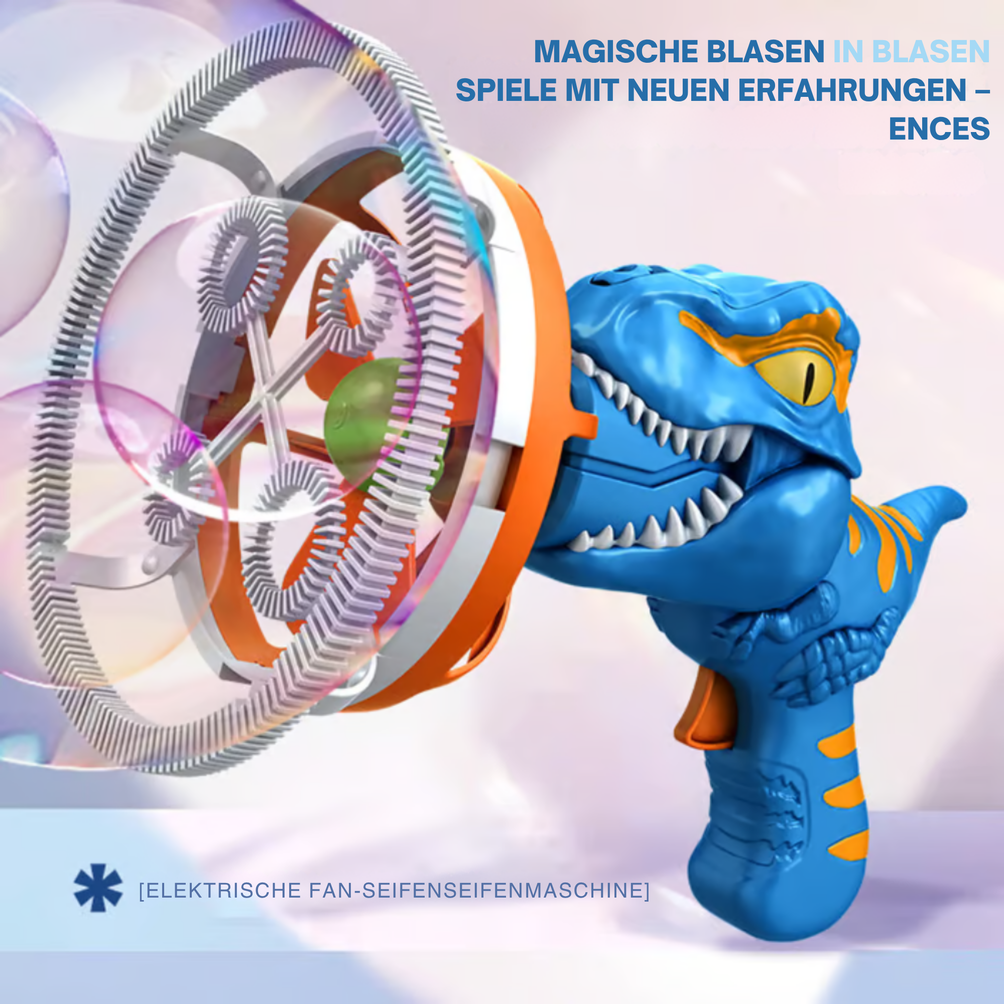 DinoBlitz™ / Tragbarer Dinosaurier-Seifenblasenblaster