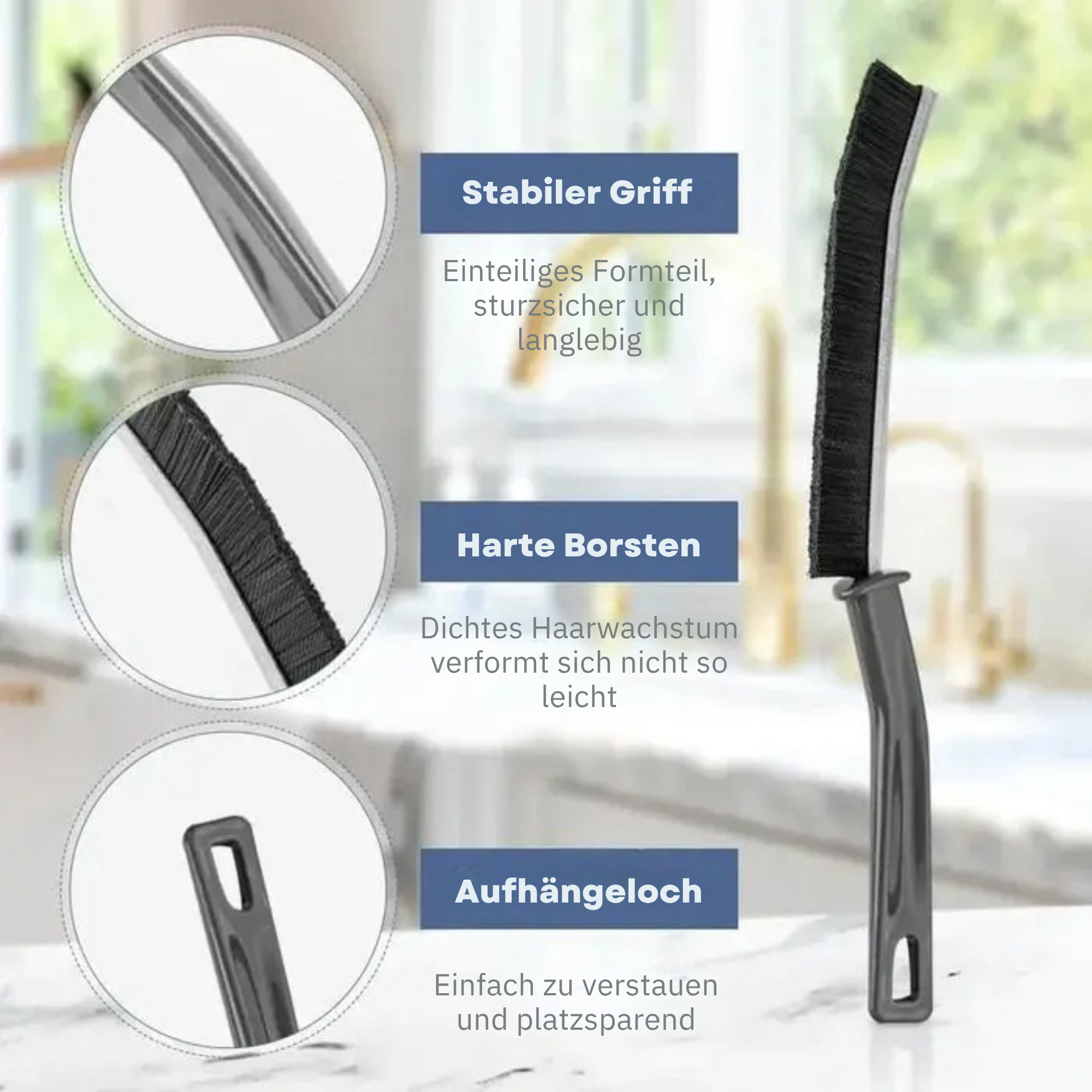 GriffGlanz™ / Fugenreinigungsbürste mit harten Borsten
