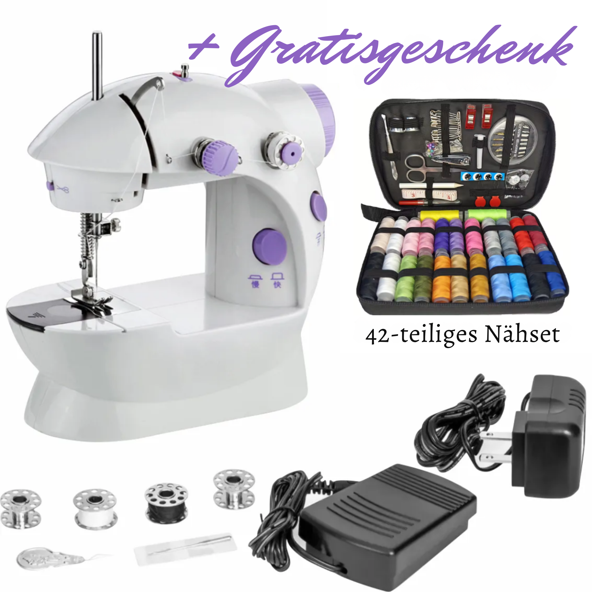 FadenFreude™ / Mini Tragbare Elektrische Nähmaschine