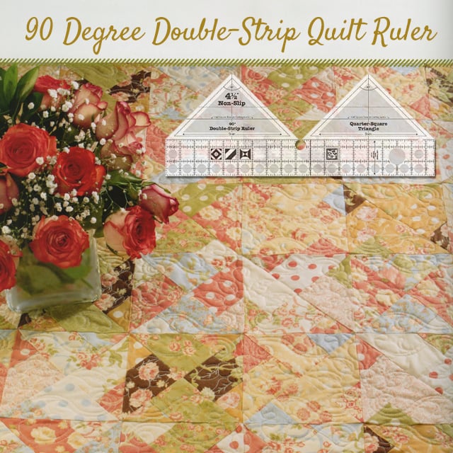 Henrike 90° Doppelstreifen-Lineal für Patchwork und Quilten