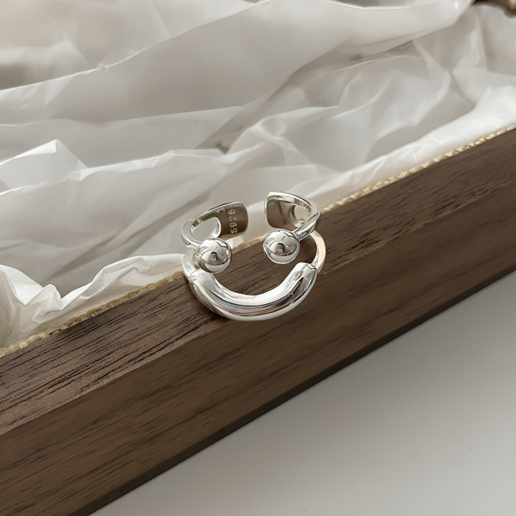 LächelLupen™ / Smiley Verstellbarer Ring