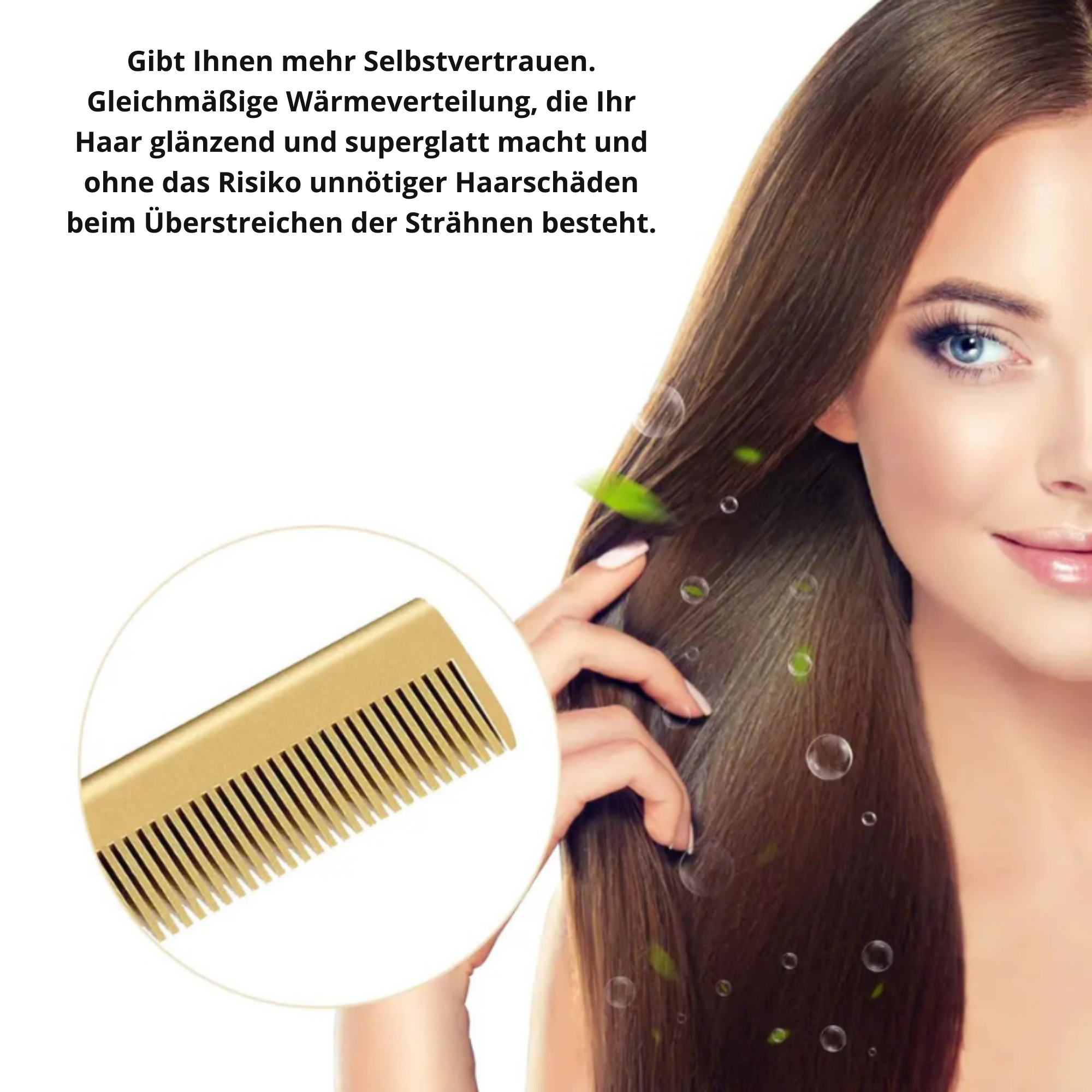 SeidenStrahl™ / Elektrischer Titan Haarglätter Kamm