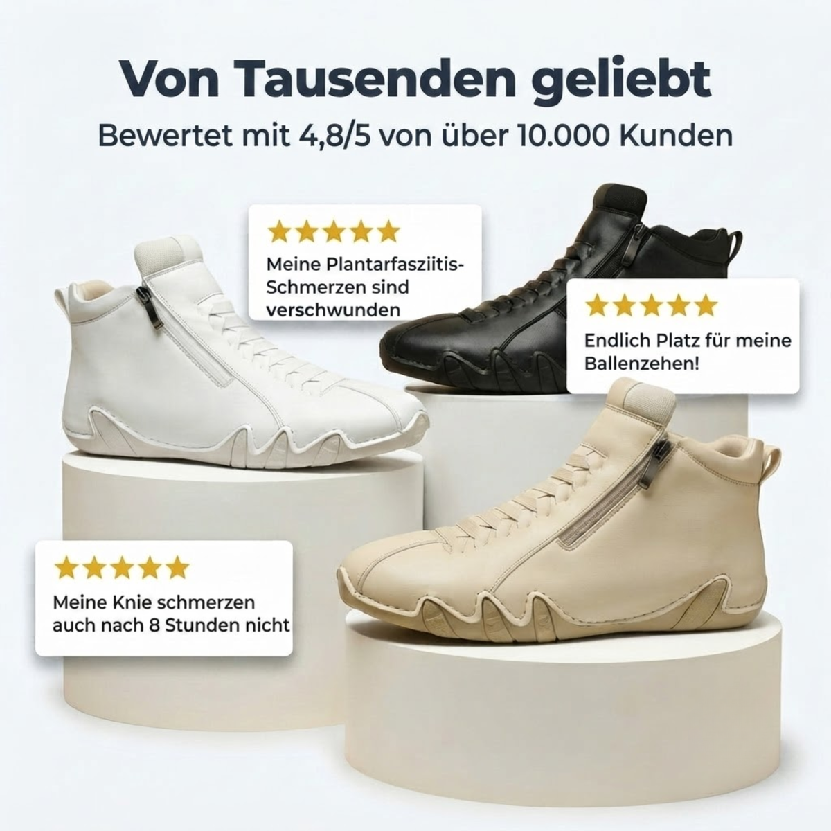 WohlWalker / Atmungsaktive orthopädische Sneaker – Ultimativer Komfort bei jedem Schritt