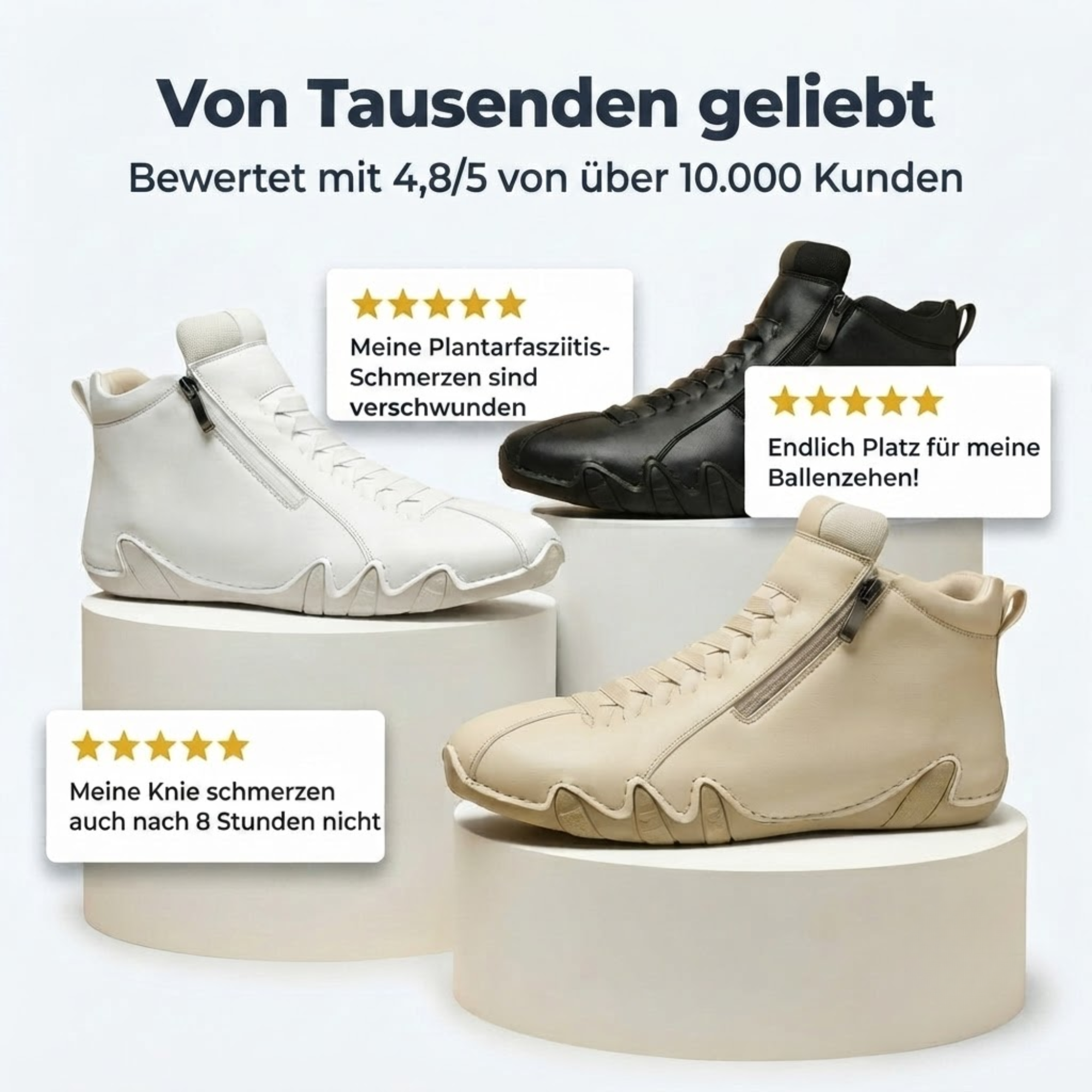 WohlWalker / Atmungsaktive orthopädische Sneaker – Ultimativer Komfort bei jedem Schritt