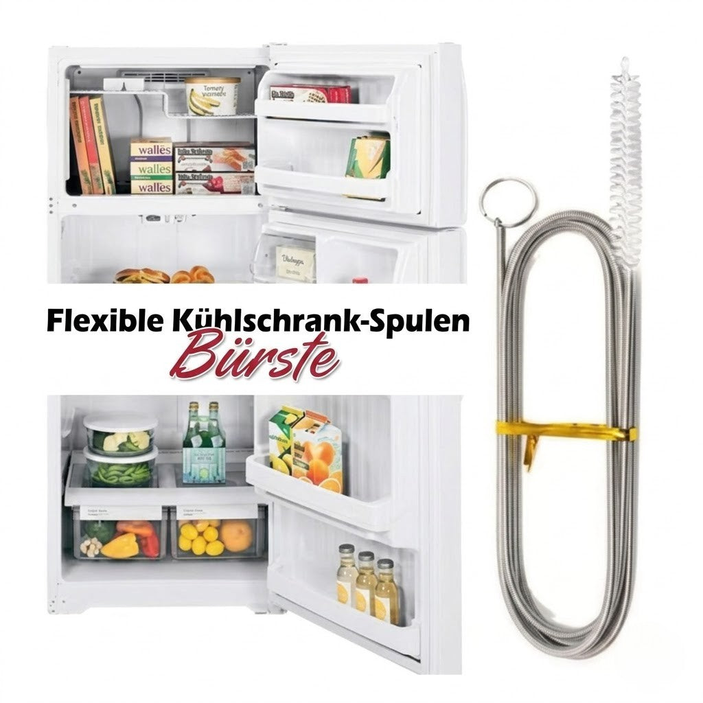 Kühlschrank Ablaufreiniger Set - Flexible Bürste mit Sprühfunktion