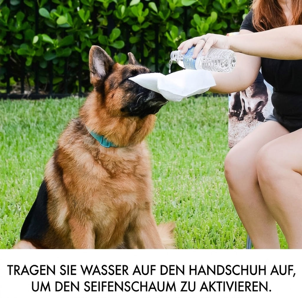 PfotenFrisch – Hundebadehandschuhe ohne Ausspülen