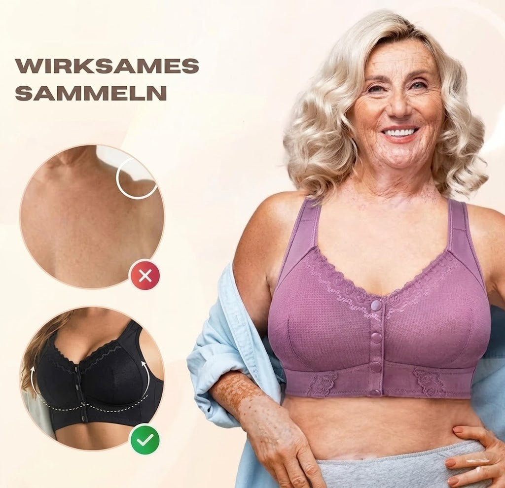 Softelle / Baumwoll BH mit Vorderverschluss (1+1 Gratis)