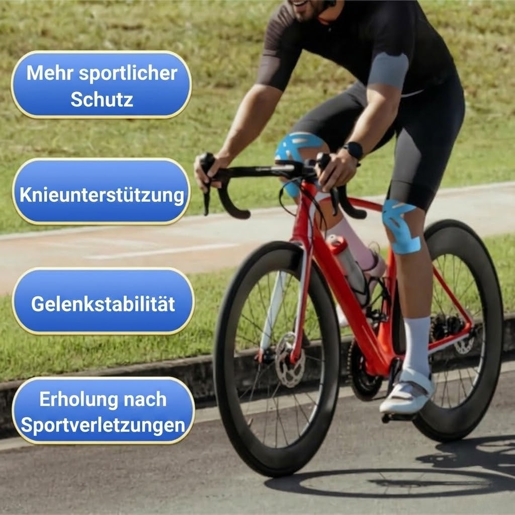 Orthonix / Kniebandage | Vorgeschnittenes Kinesio Tape | Atmungsaktive Knieunterstützung