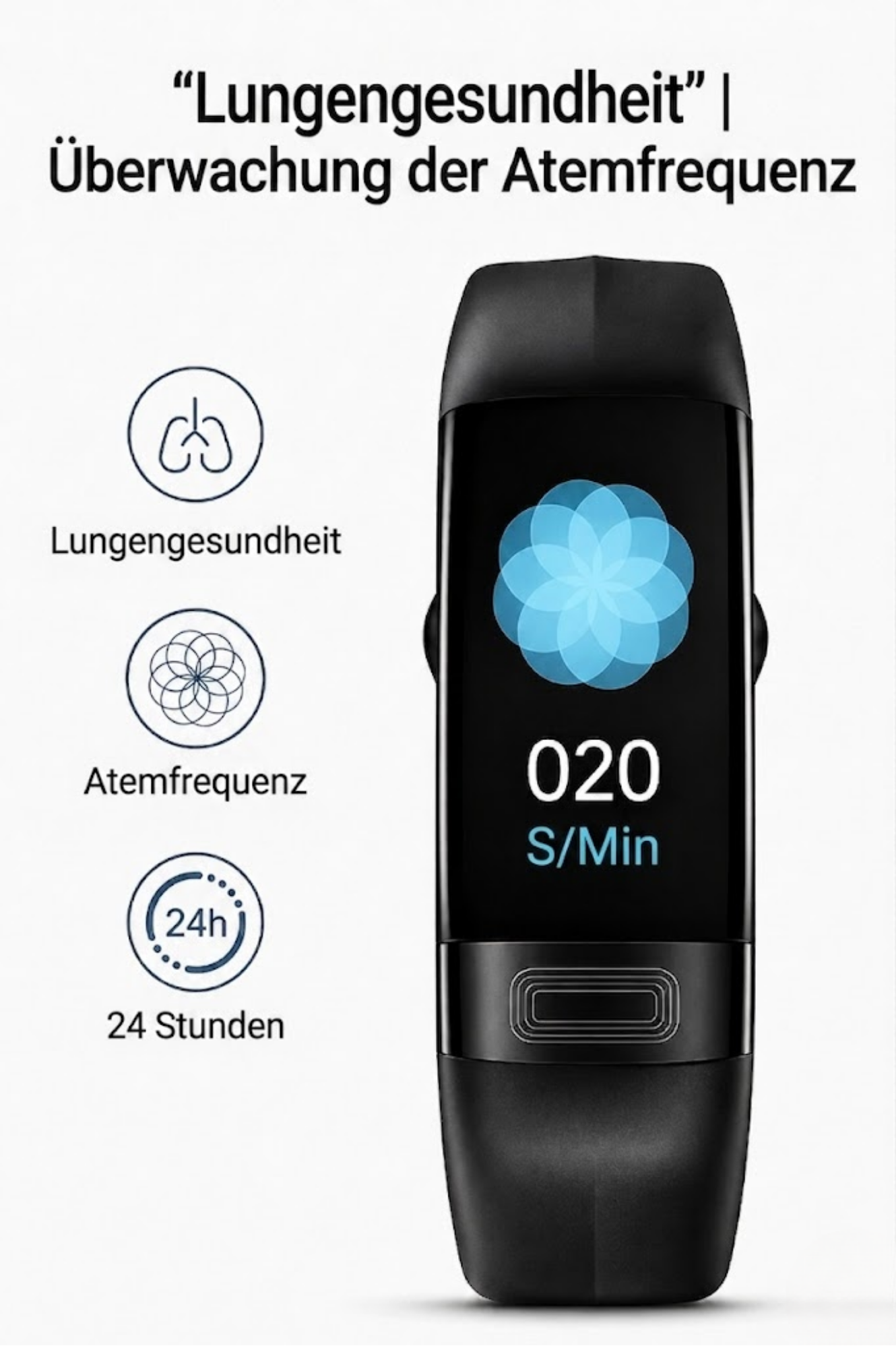 Smartwatch | Gesundheitsmessung | EKG, Blutdruck & Schlaftracking | SmartEdge