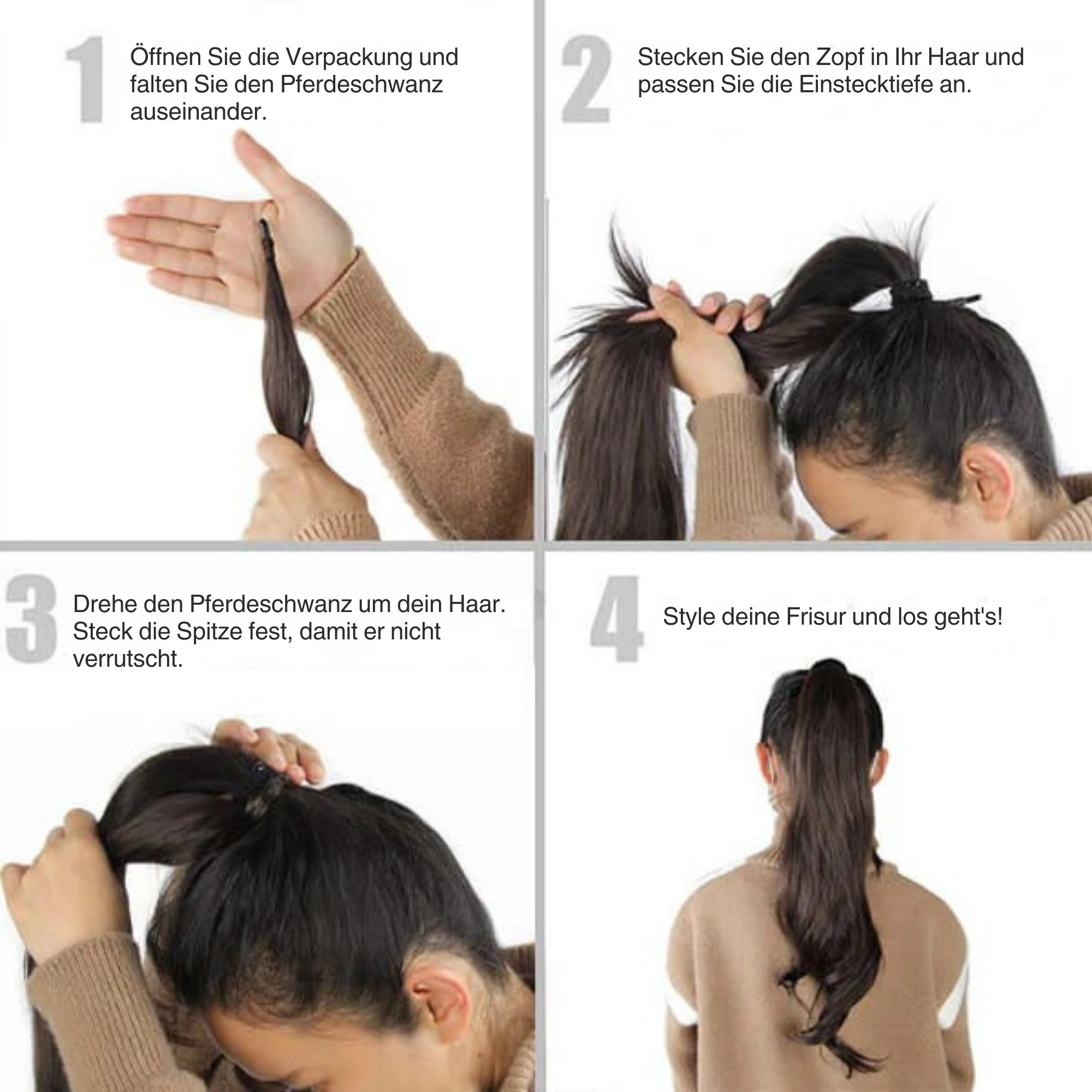 GlanzZopf™ / Pferdeschwanzverlängerung (1+1 GRATIS)