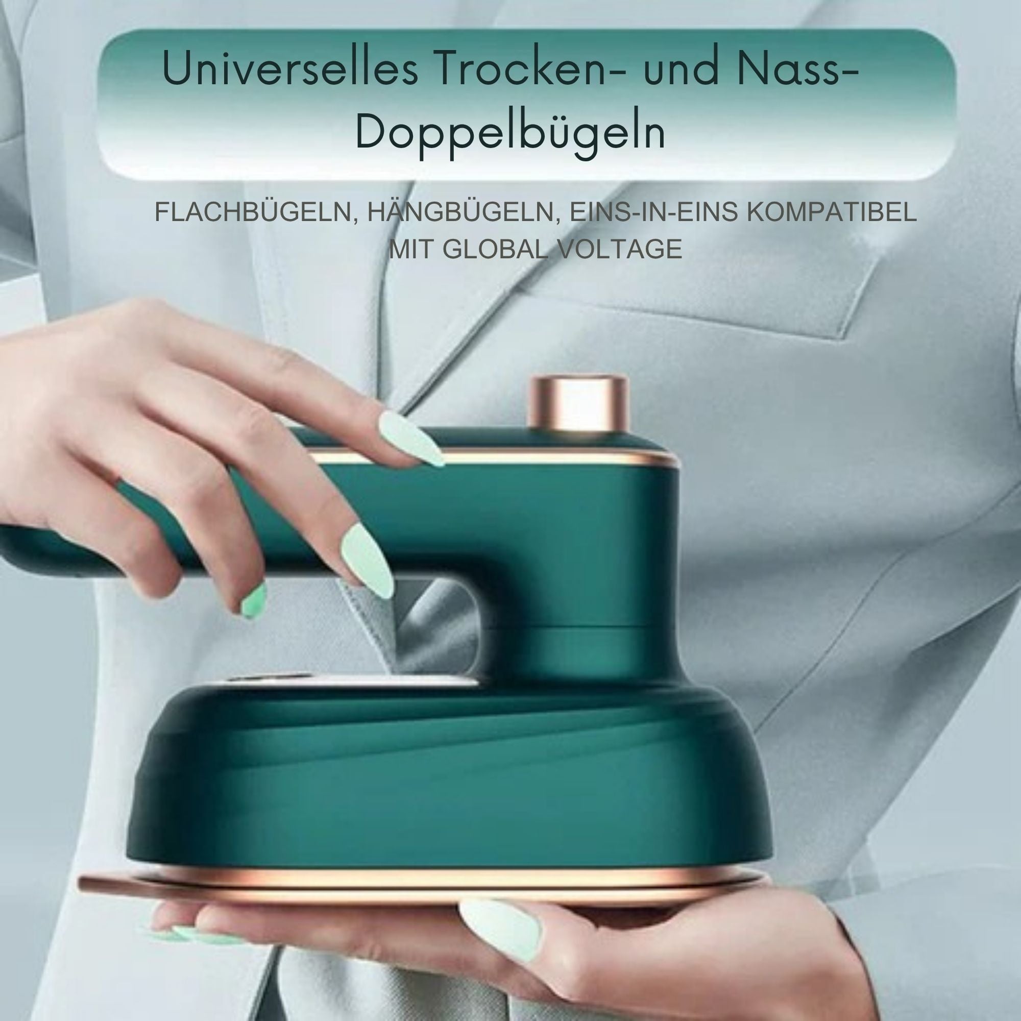 FaltenFrei™ / Kompaktes 2-in-1 Mini Dampfbügeleisen